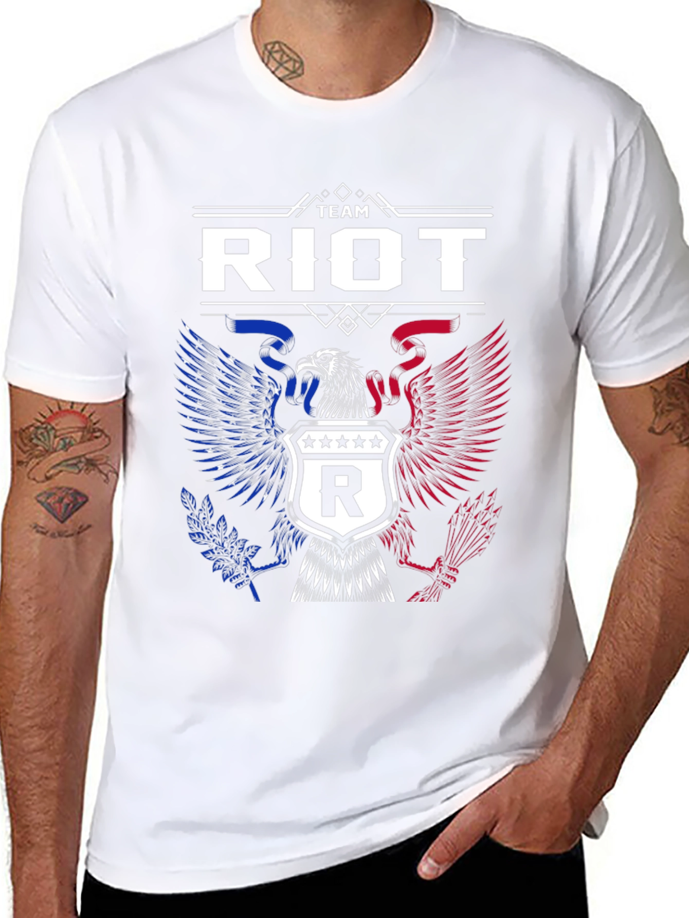 Camiseta Team Riot - Diseño Patriótico