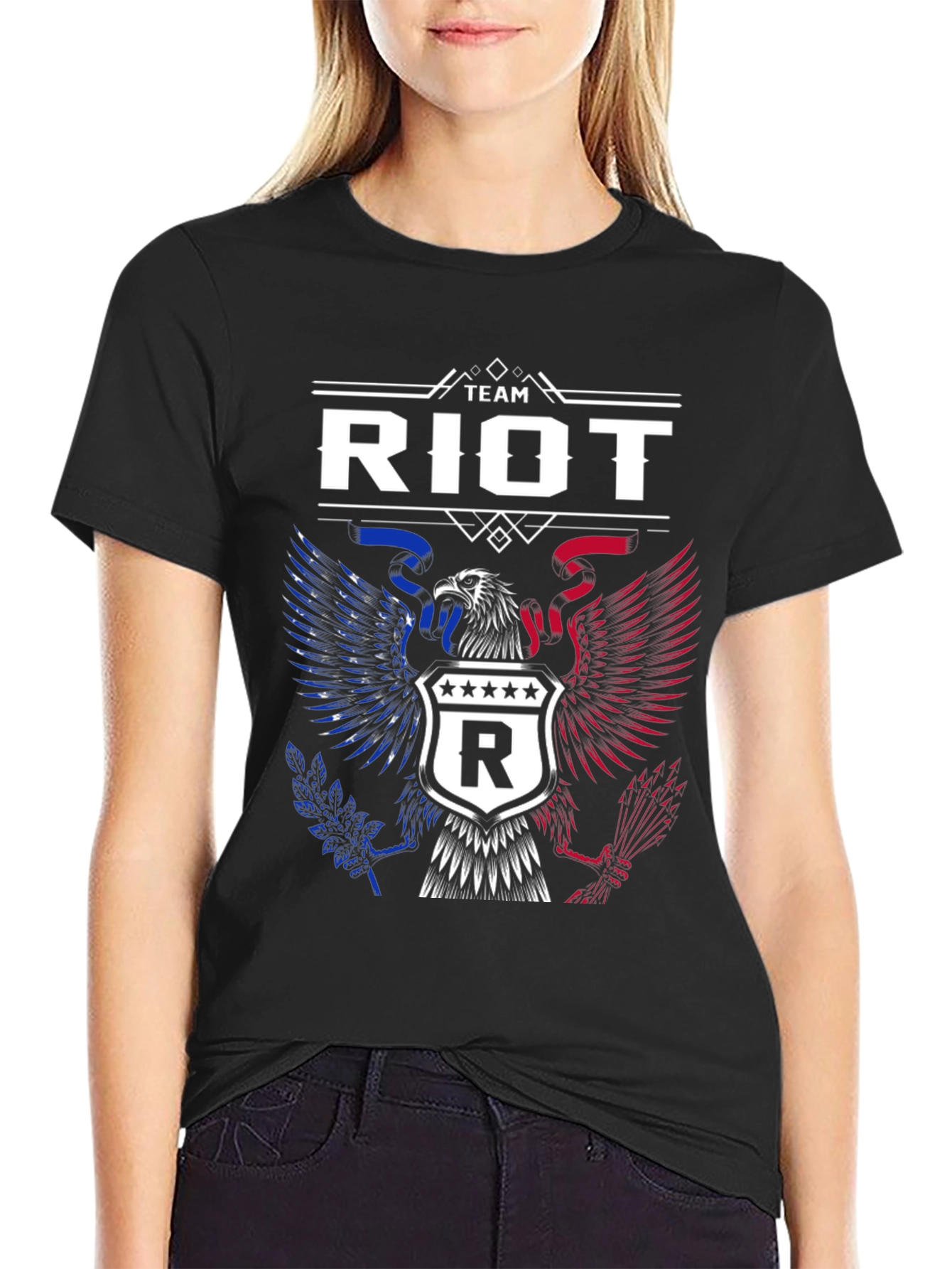 Camiseta Team Riot - Diseño Patriótico