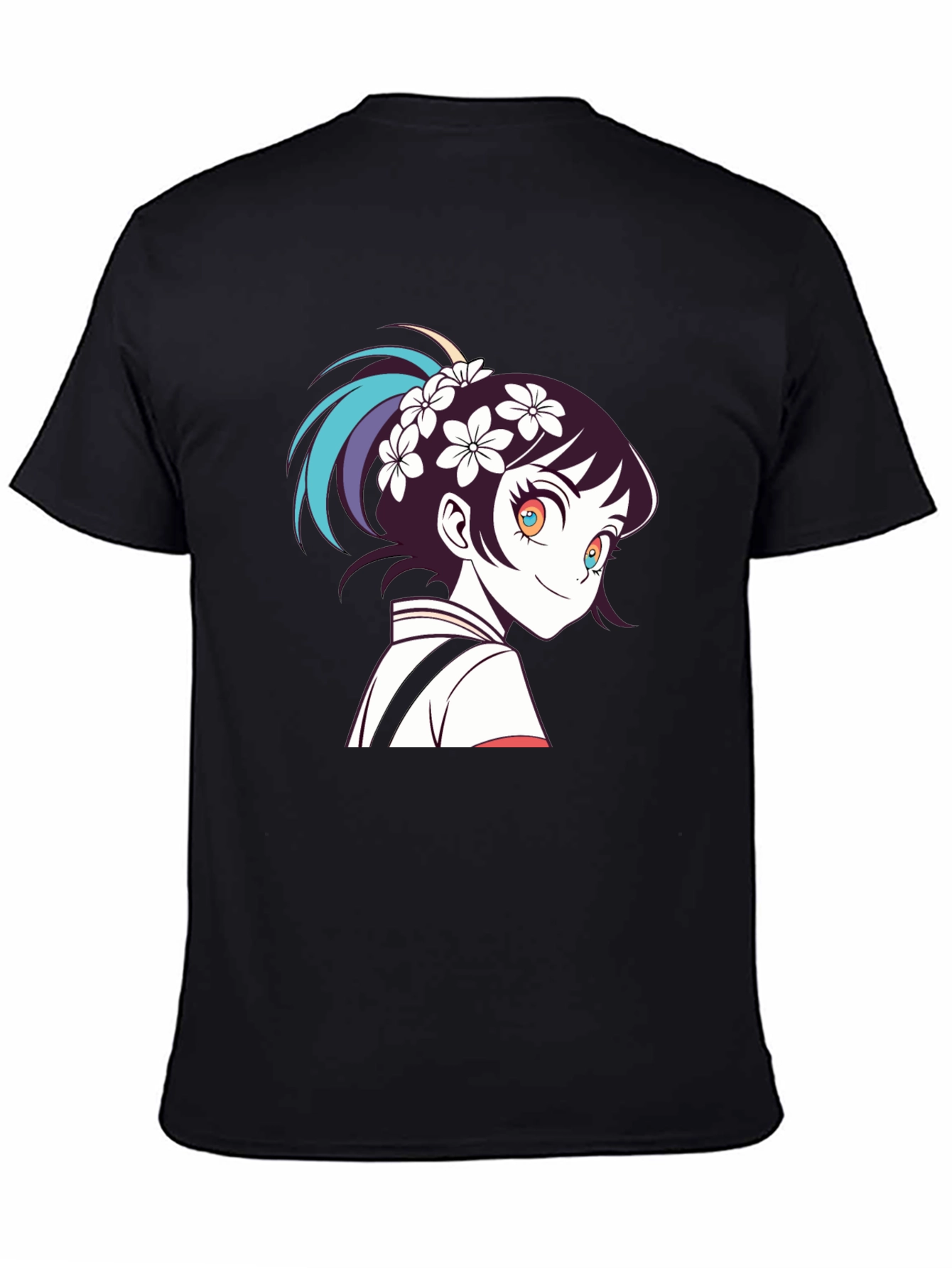 Camiseta Negra con Diseño Anime