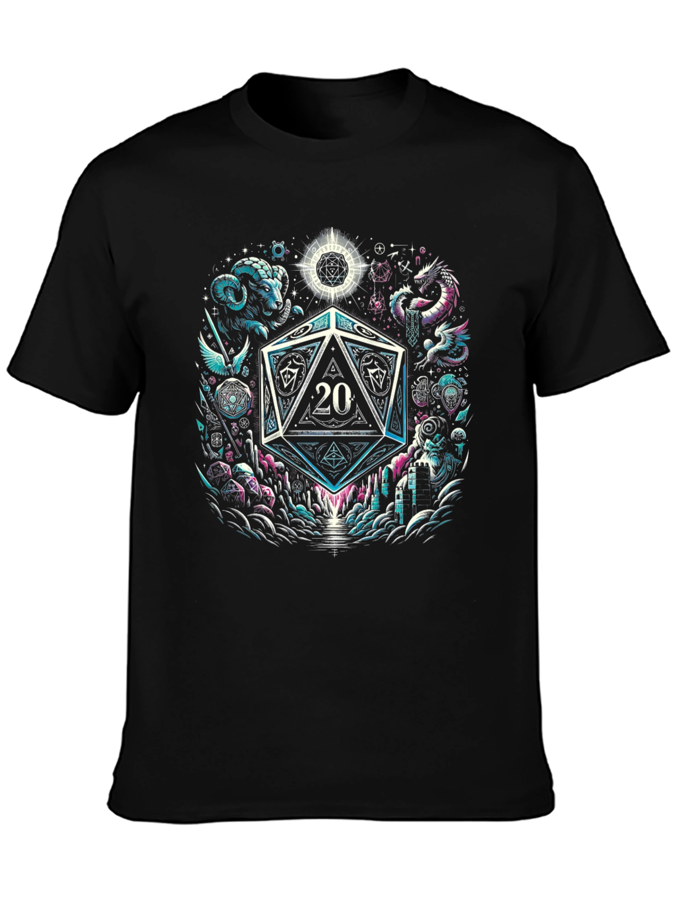 Camiseta Negra D20 Fantasía