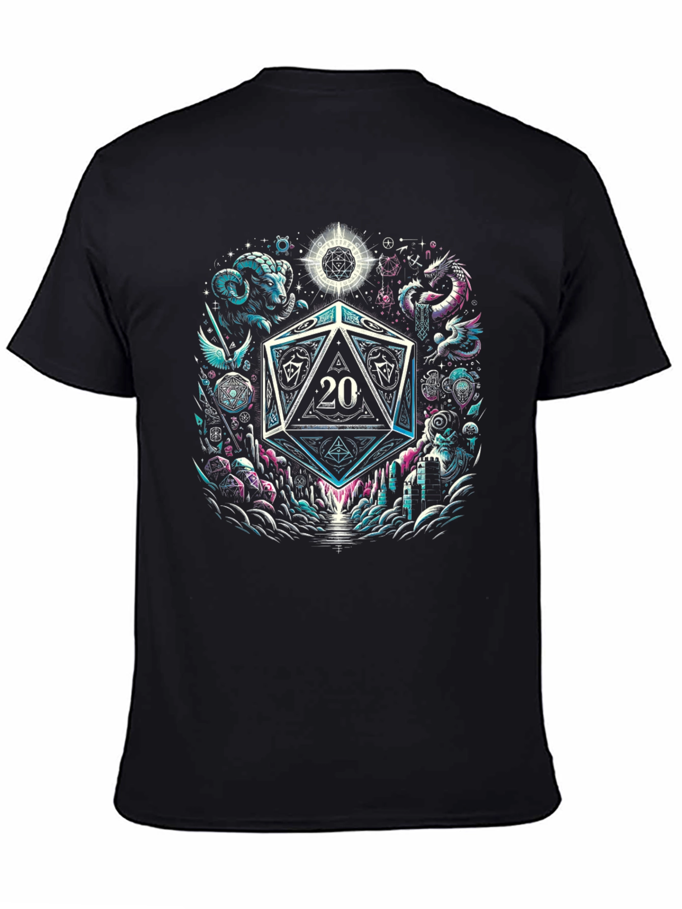 Camiseta Negra D20 Fantasía