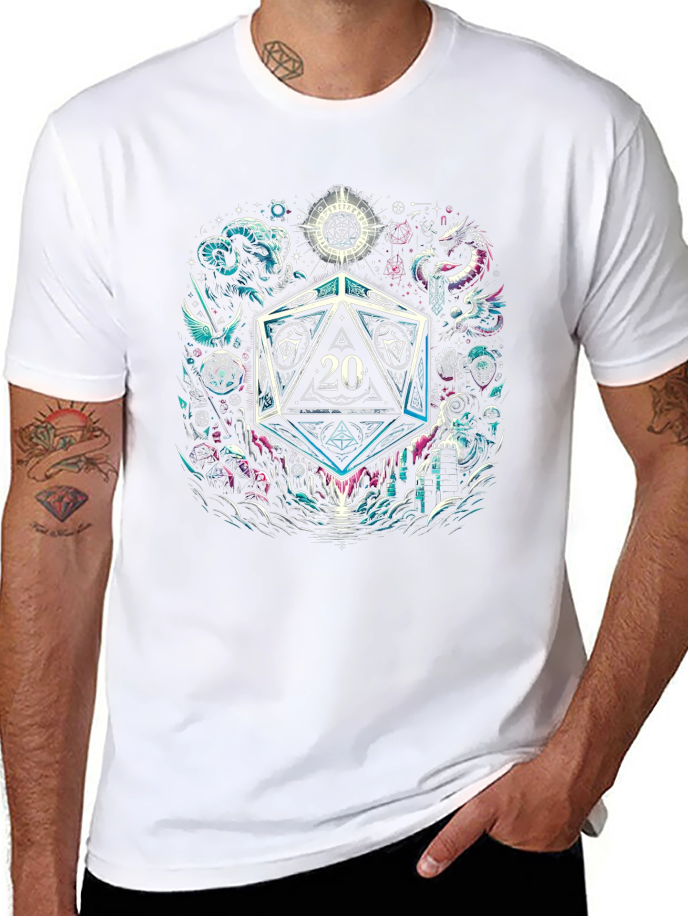 Camiseta Negra D20 Fantasía