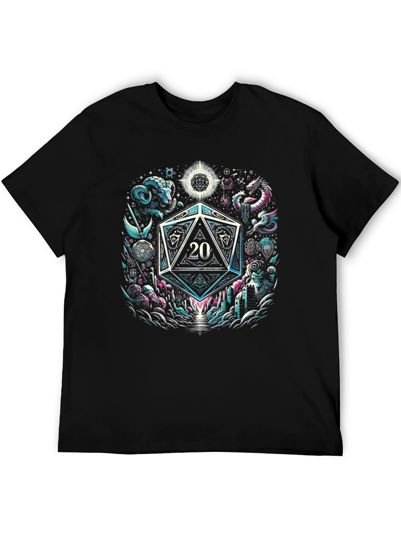 Camiseta Negra D20 Fantasía
