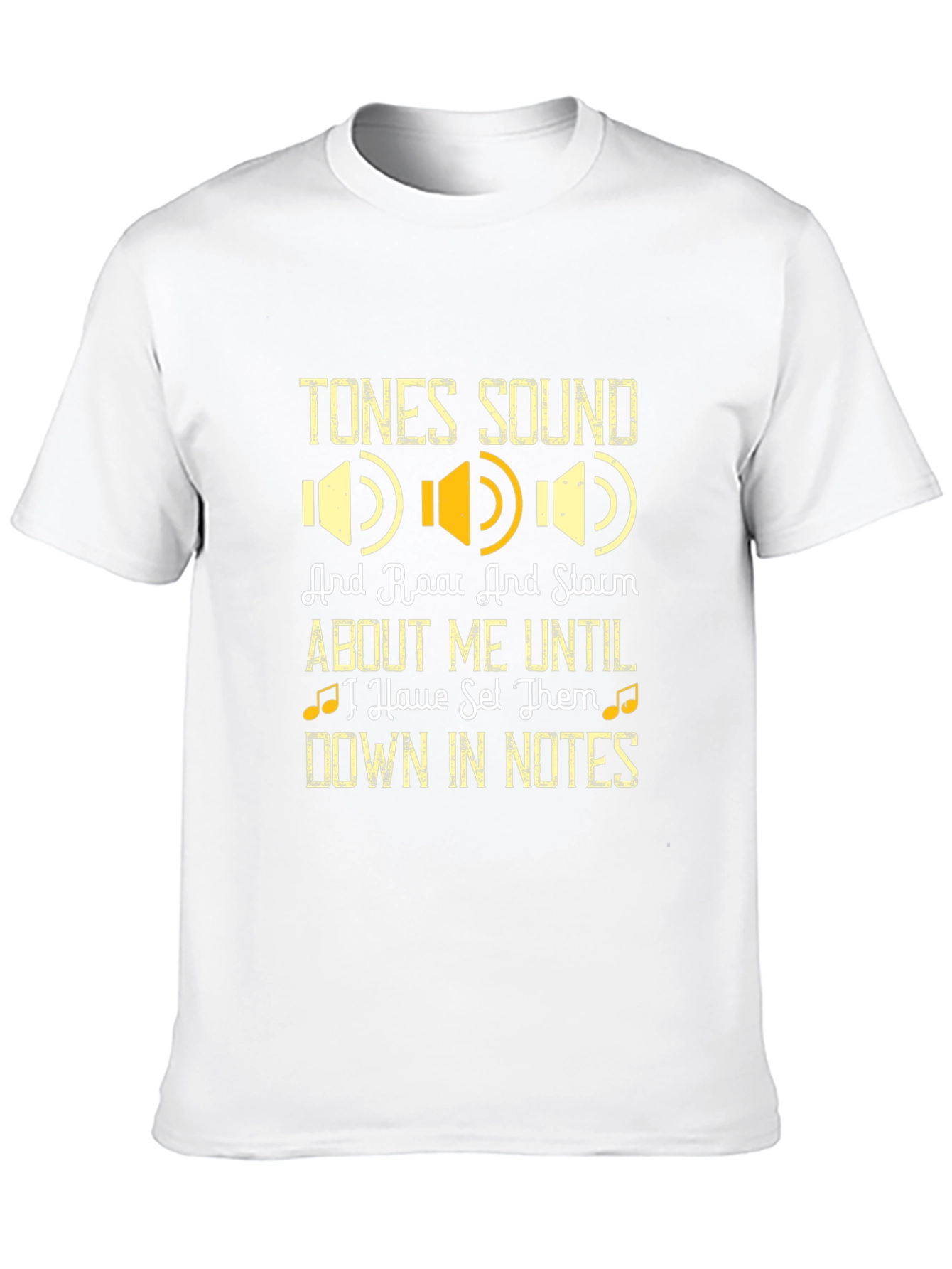 Camiseta Negra con Diseño de Música