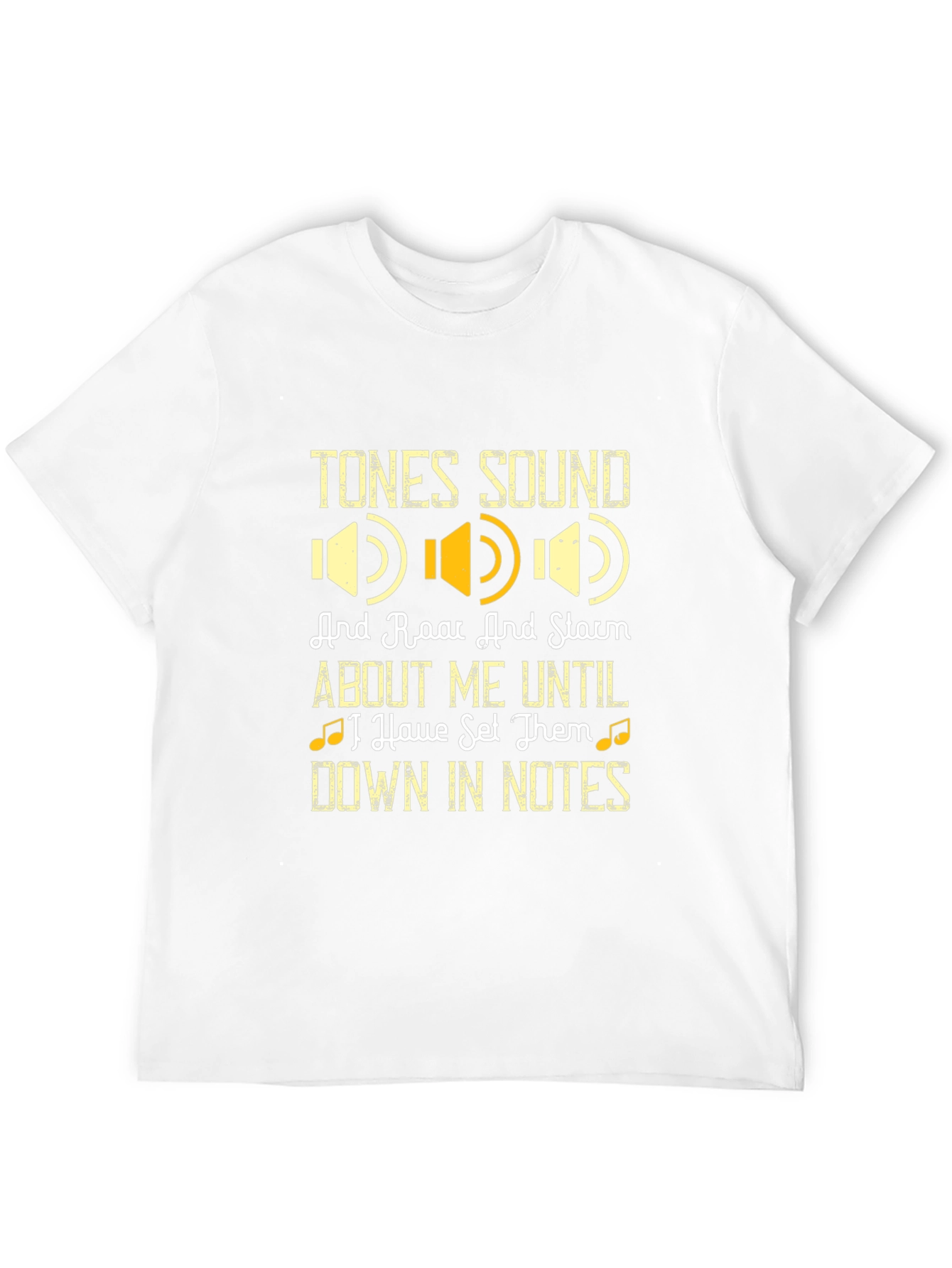 Camiseta Negra con Diseño de Música