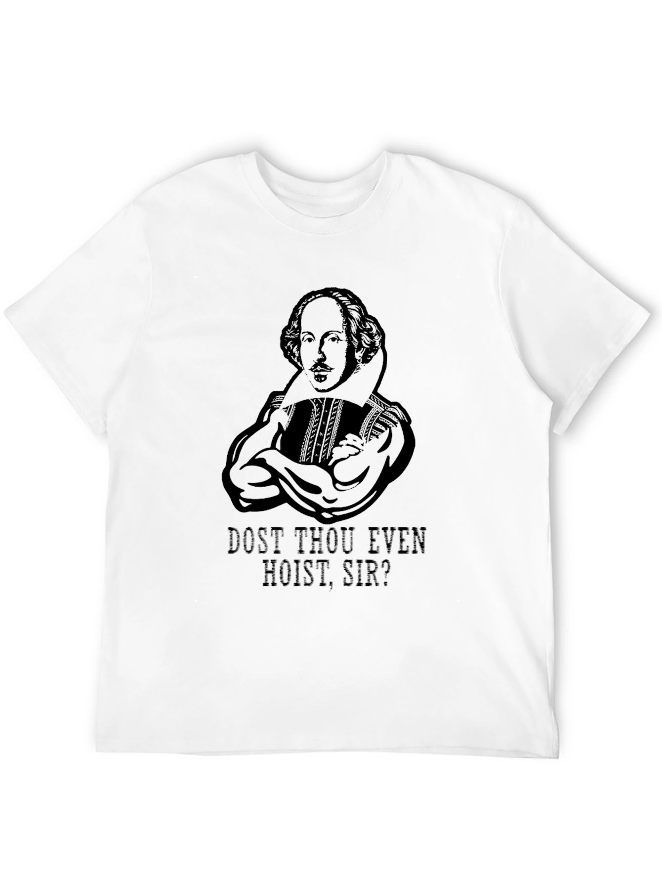 Camiseta Negra Divertida: Shakespeare Musculoso