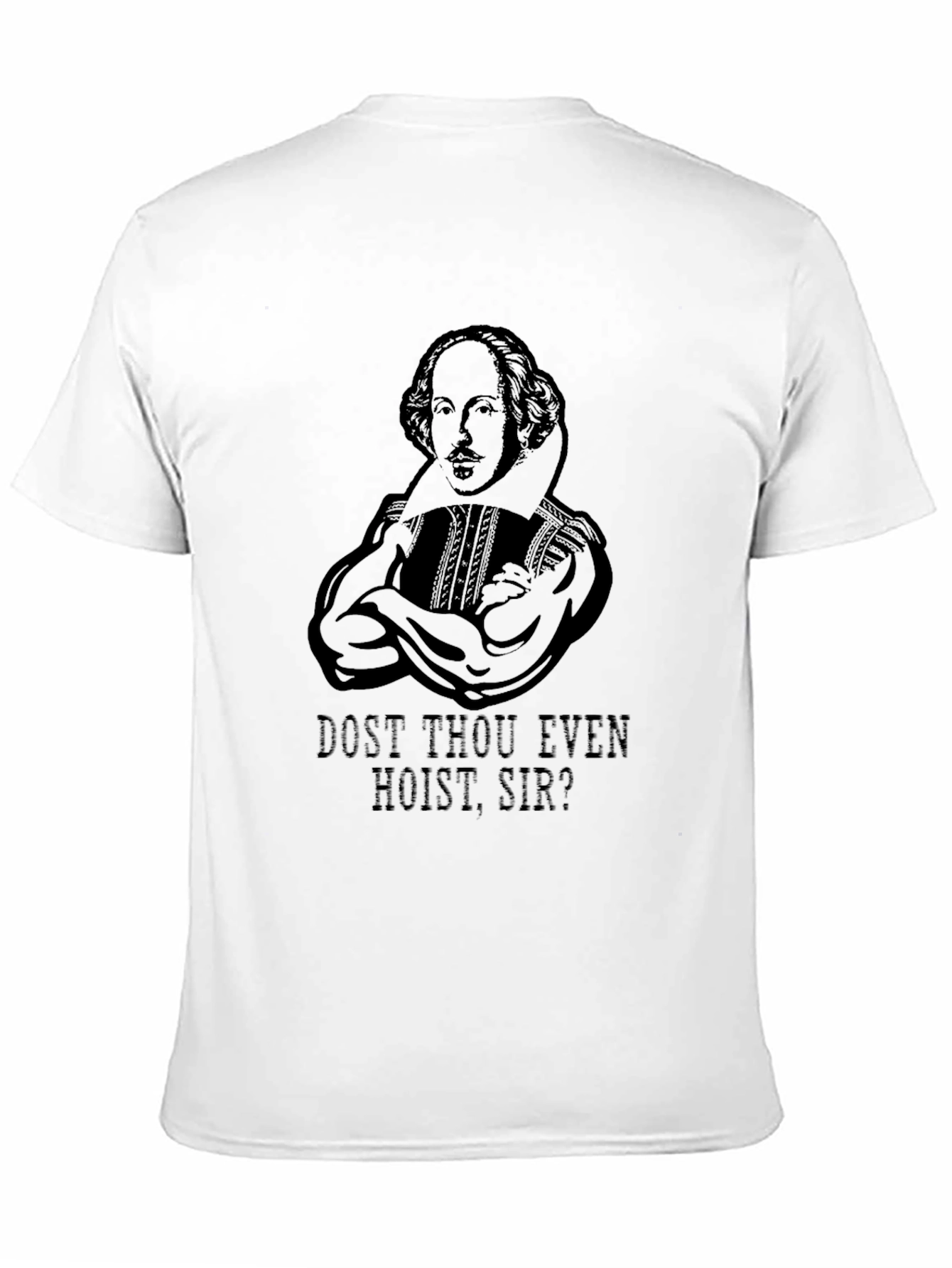 Camiseta Negra Divertida: Shakespeare Musculoso