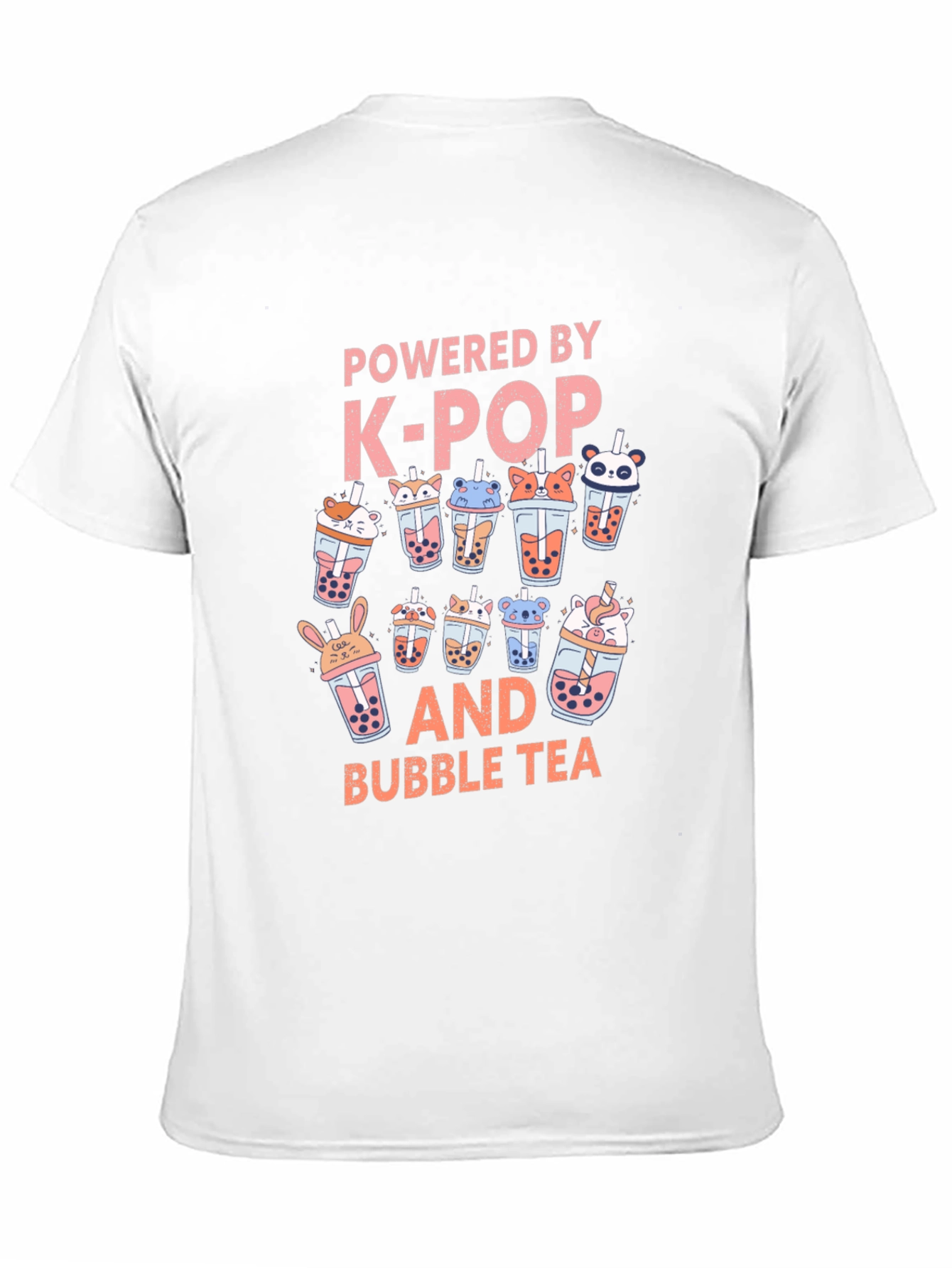 Camiseta Negra K-Pop y Bubble Tea