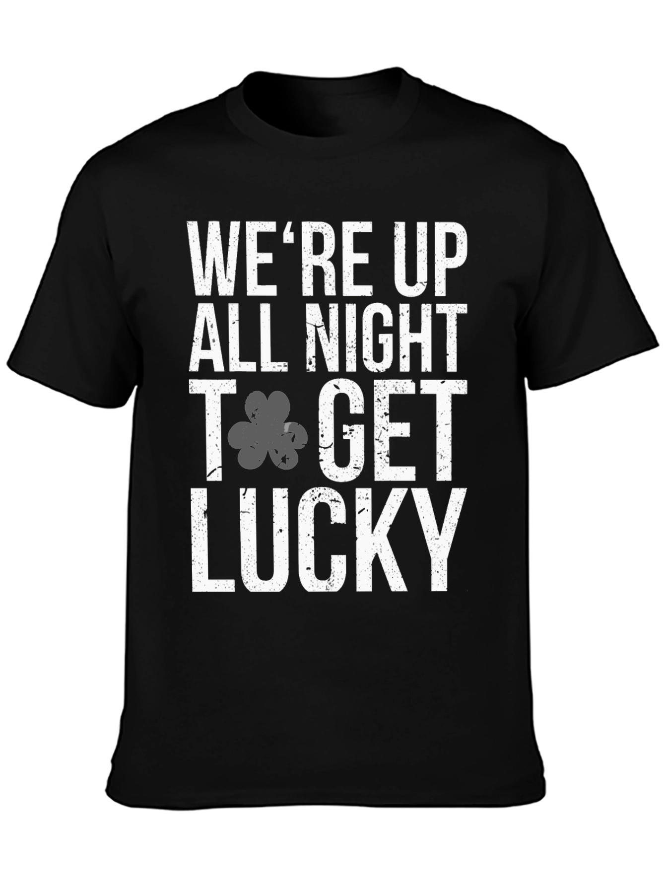 Camiseta Negra Lucky para Celebrar San Patricio