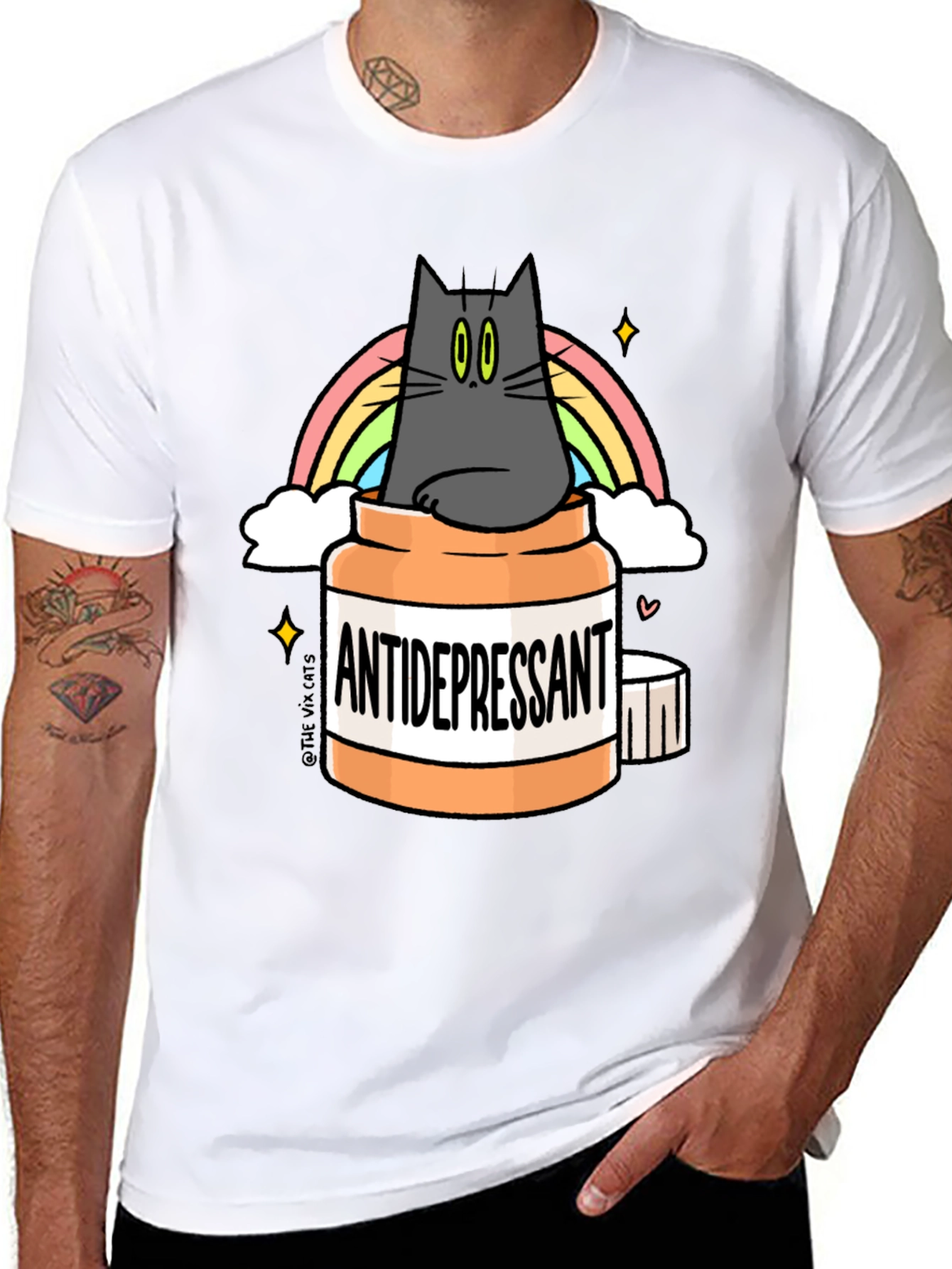 Camiseta Antidepresivo Gatuno - Humor y Estilo