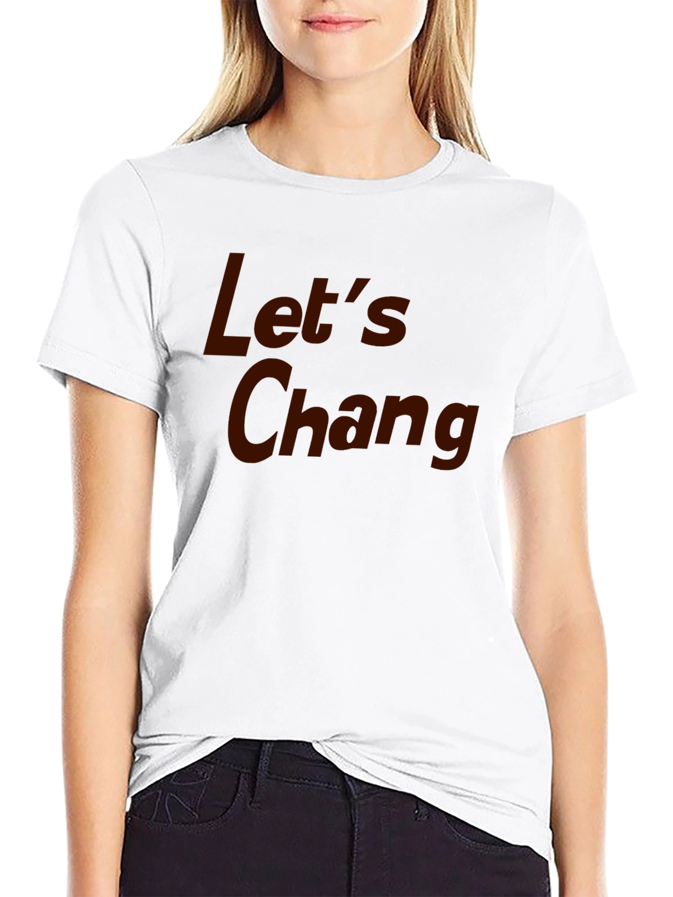 Camiseta Negra con Texto Lets Chang
