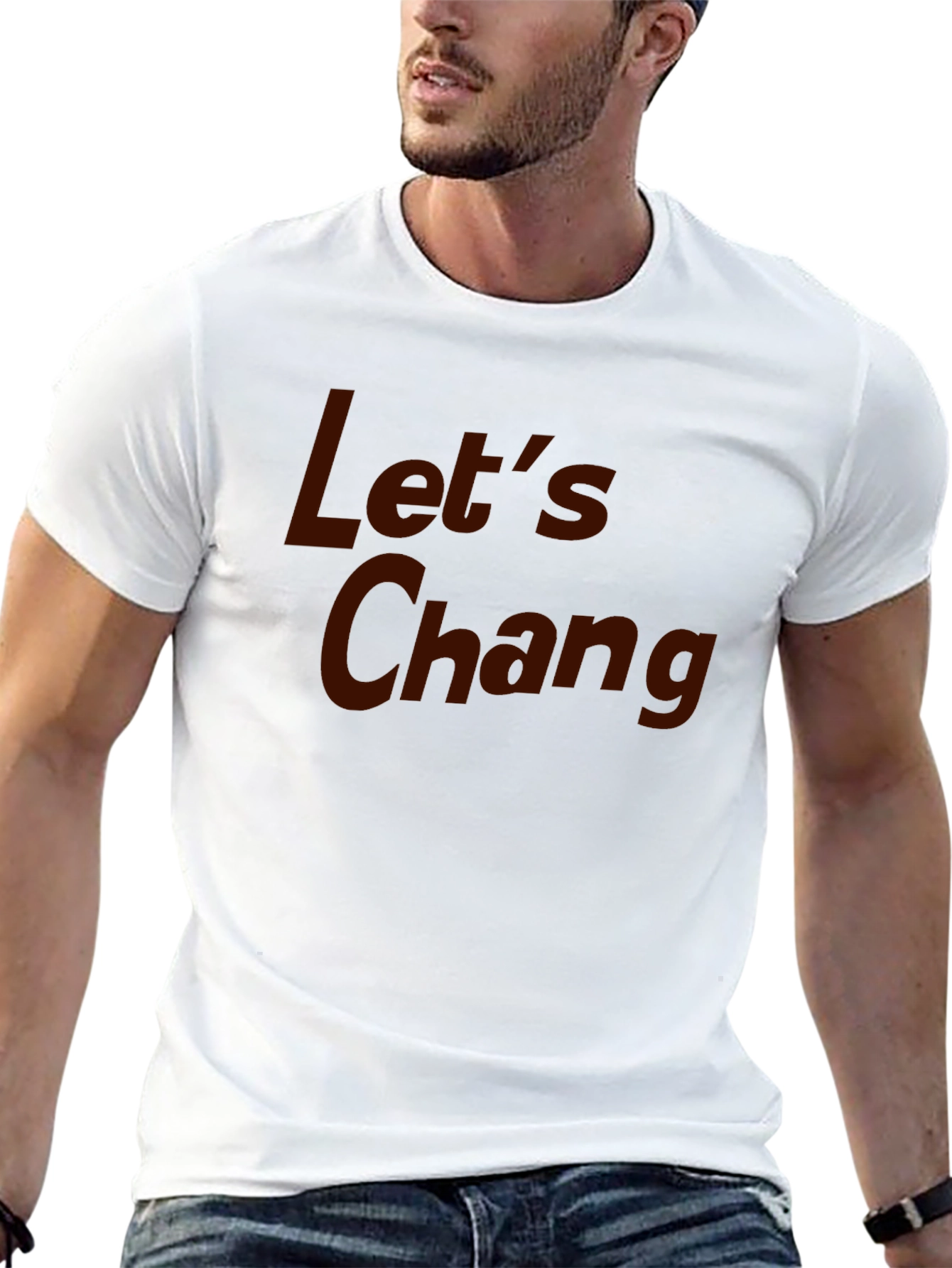 Camiseta Negra con Texto Lets Chang