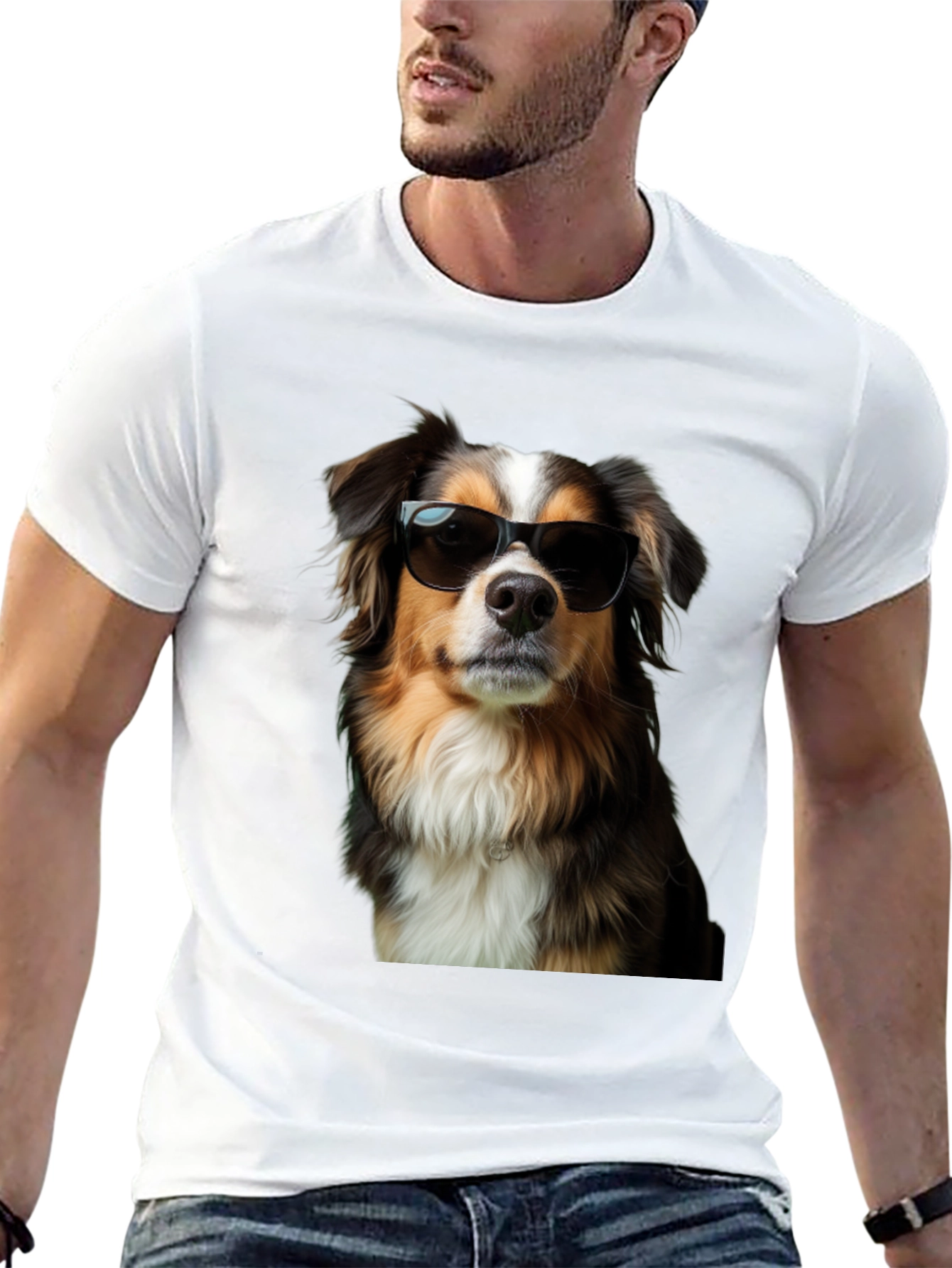 Camiseta Negra con Perro Cool