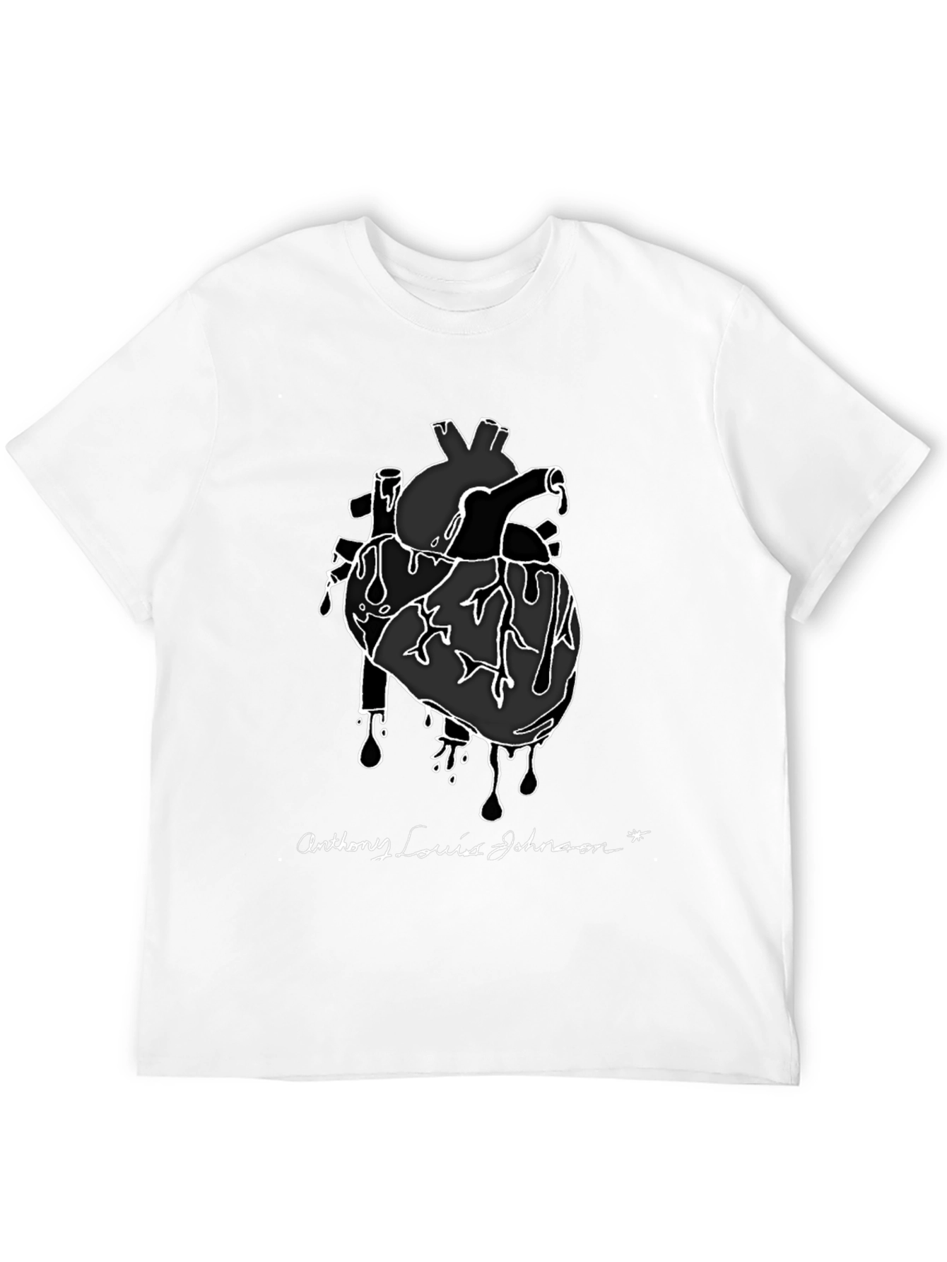 Camiseta Negra Corazón Anatómico