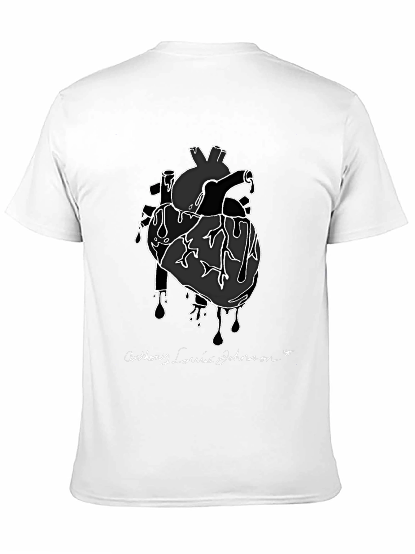 Camiseta Negra Corazón Anatómico