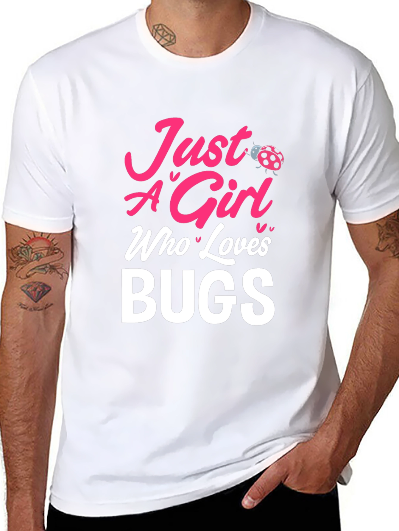 Camiseta Negra Just A Girl Who Loves Bugs