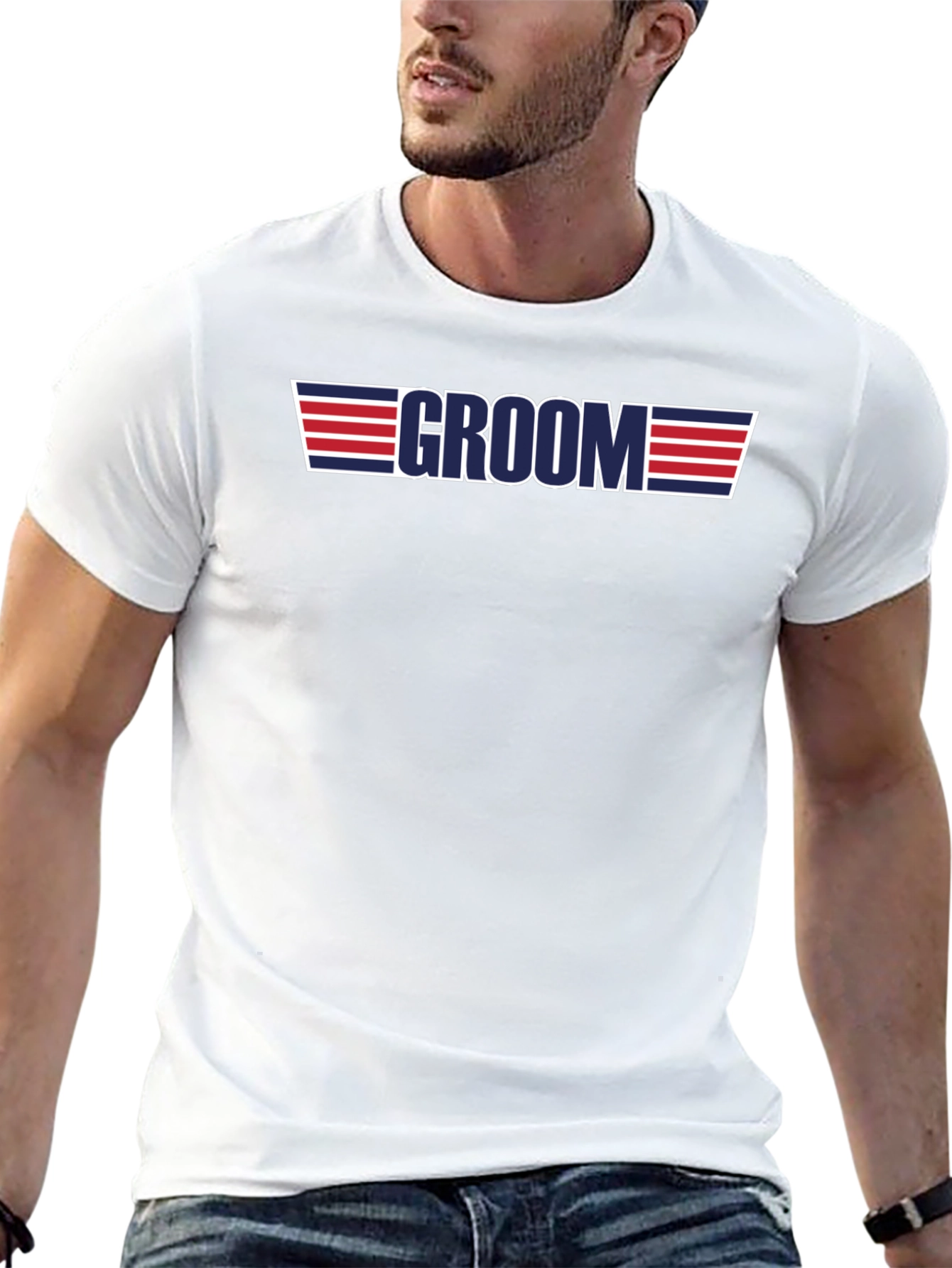 Camiseta Groom Top Gun Estilo Boda Despedida Soltero