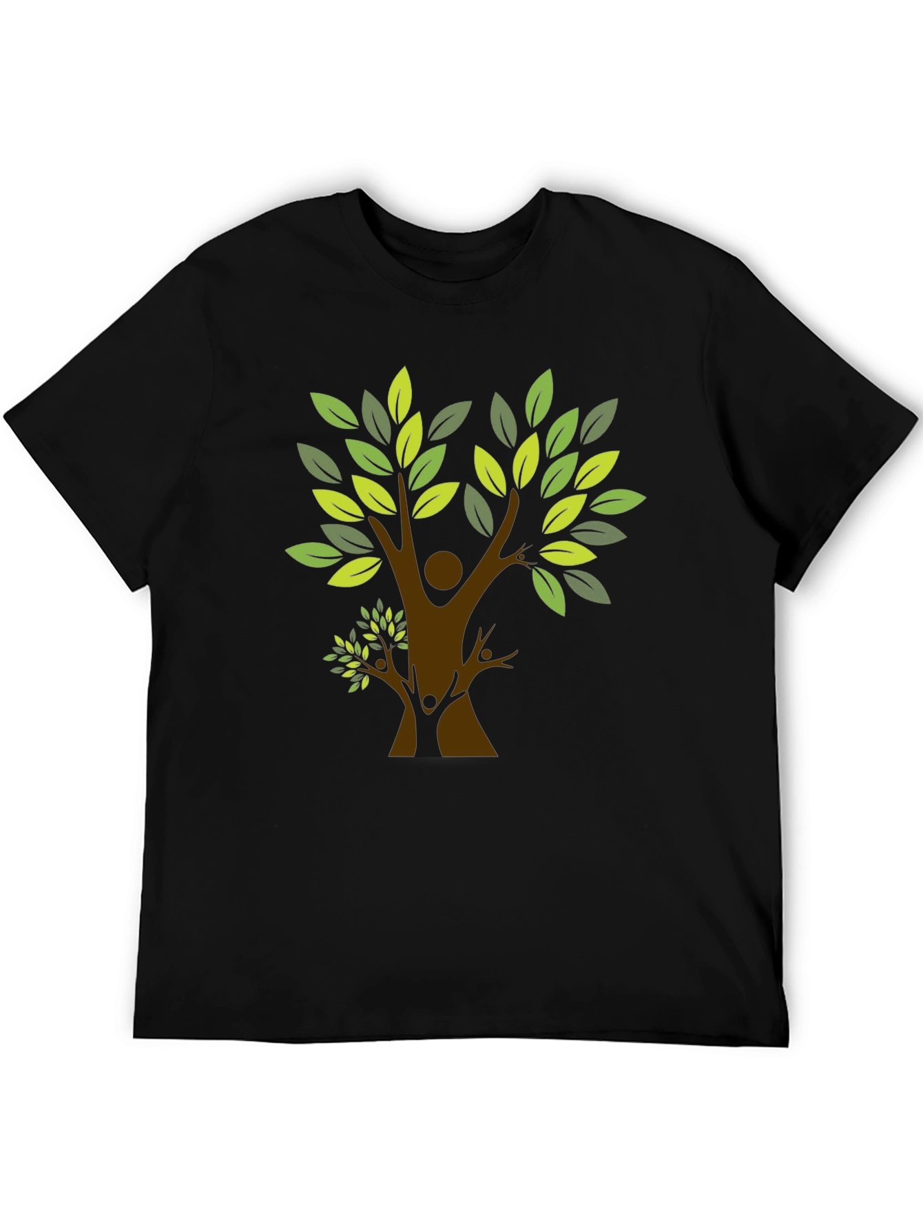 Camiseta Negra con Diseño de Árbol Familiar