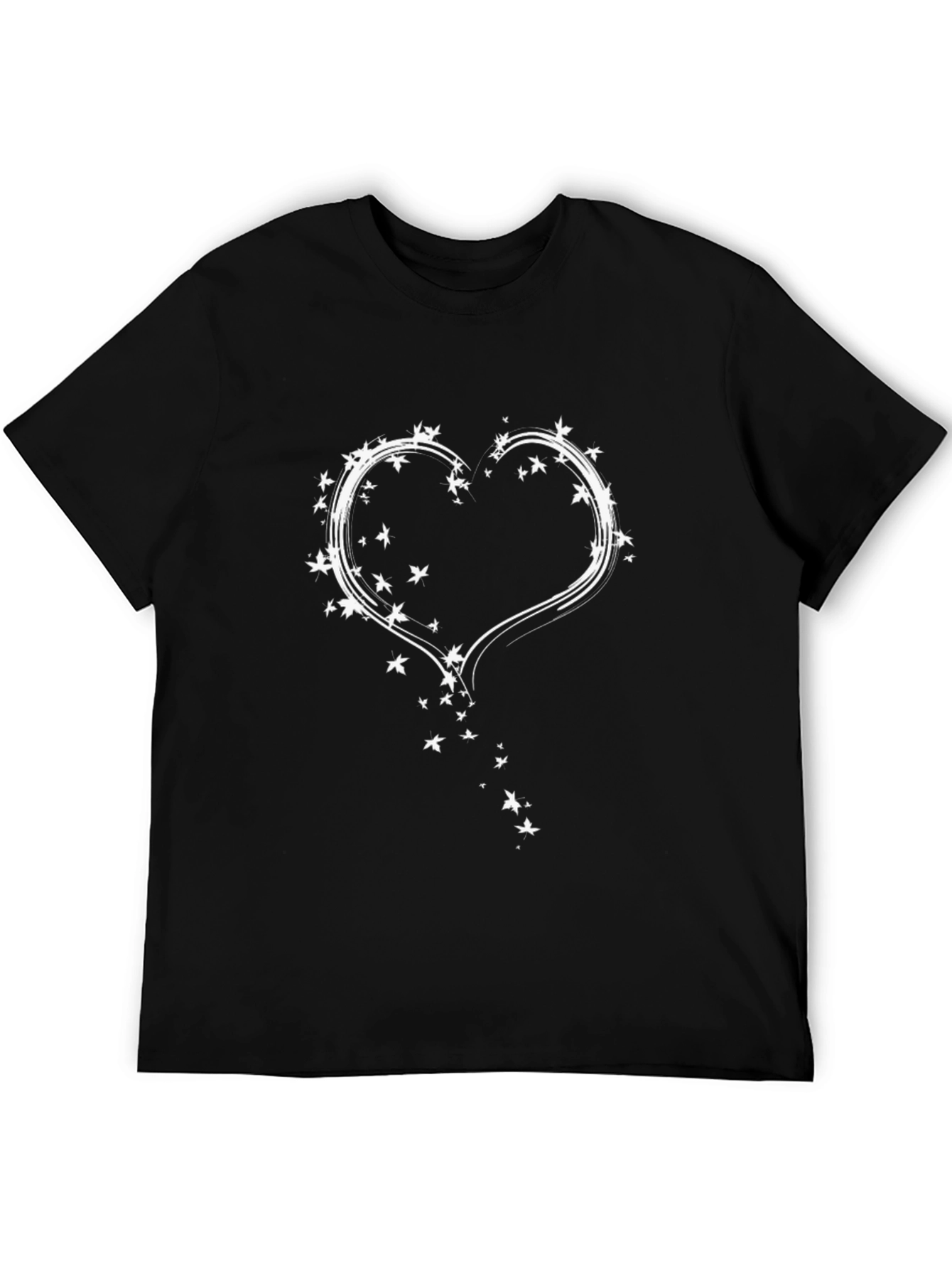 Camiseta Negra Corazón Estrellas