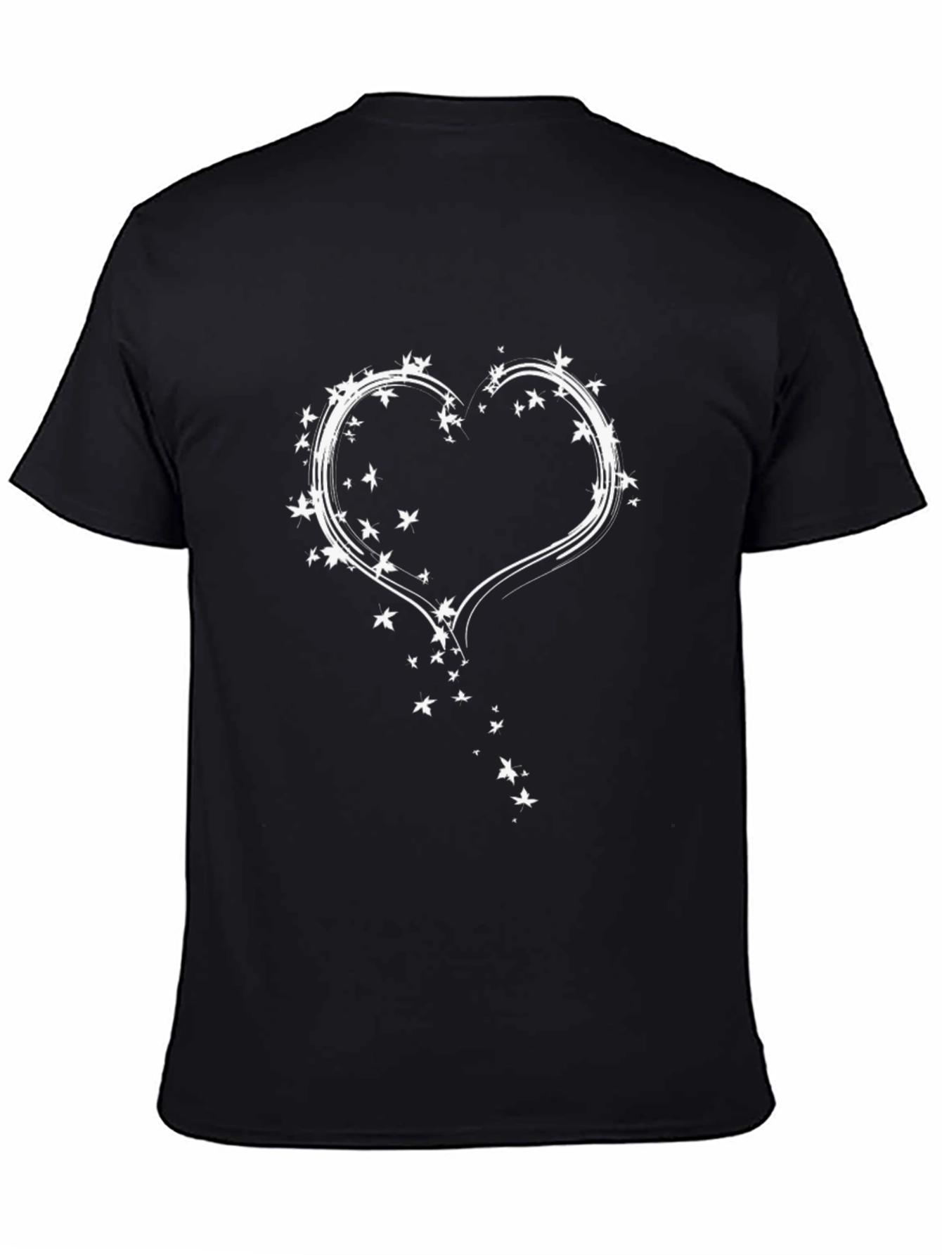 Camiseta Negra Corazón Estrellas