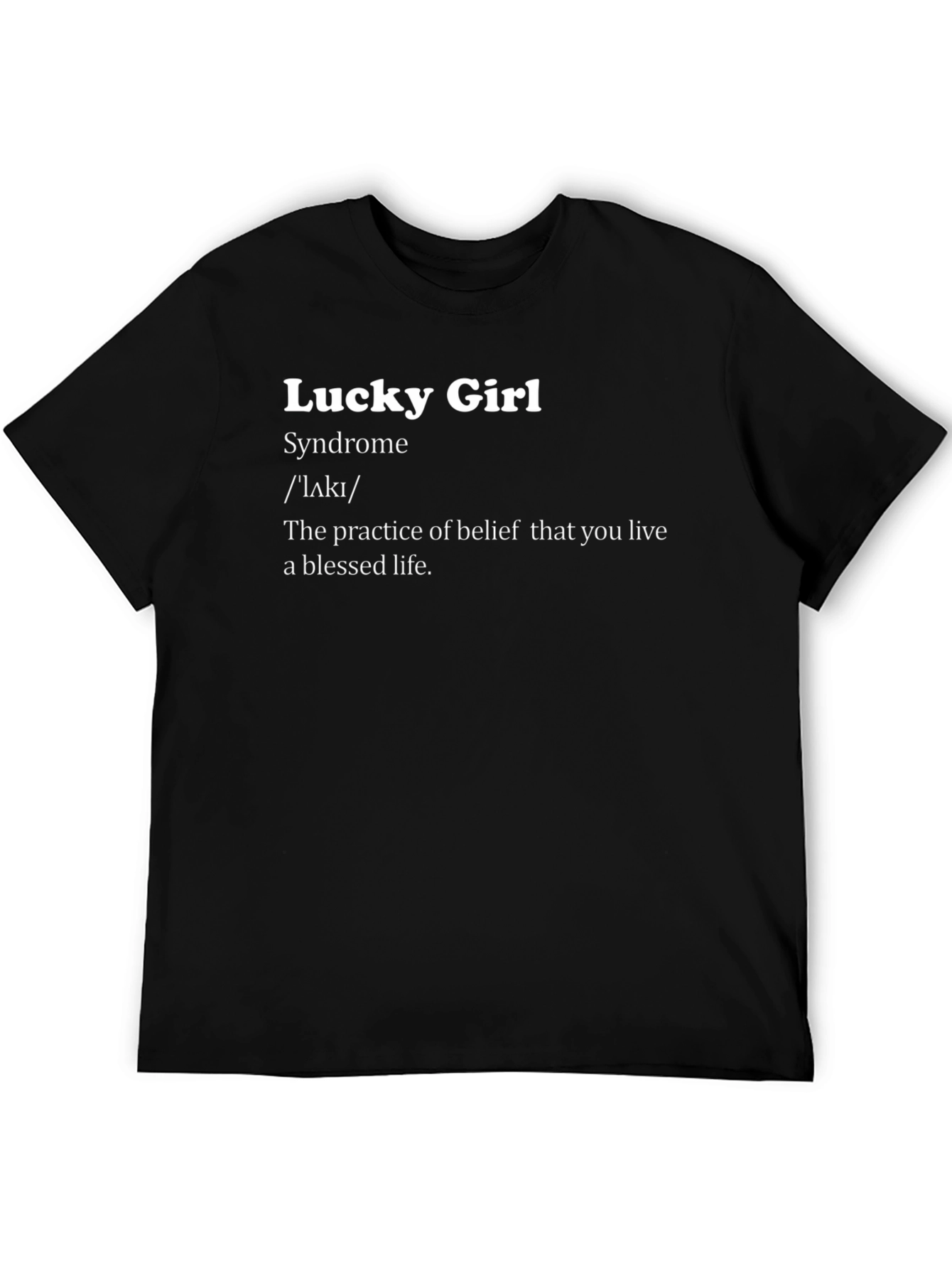Camiseta Negra Lucky Girl Syndrome