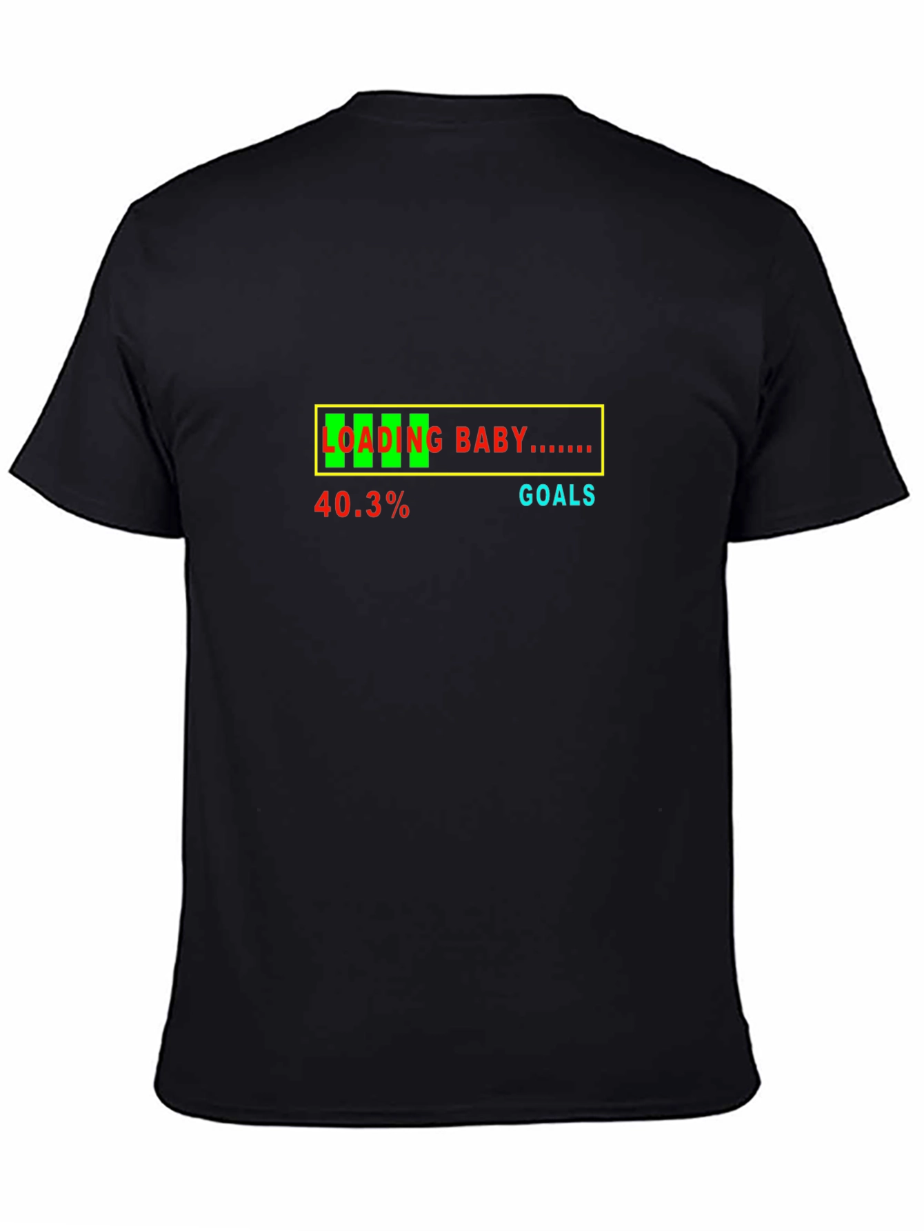 Camiseta Negra Divertida Loading Baby Embarazo