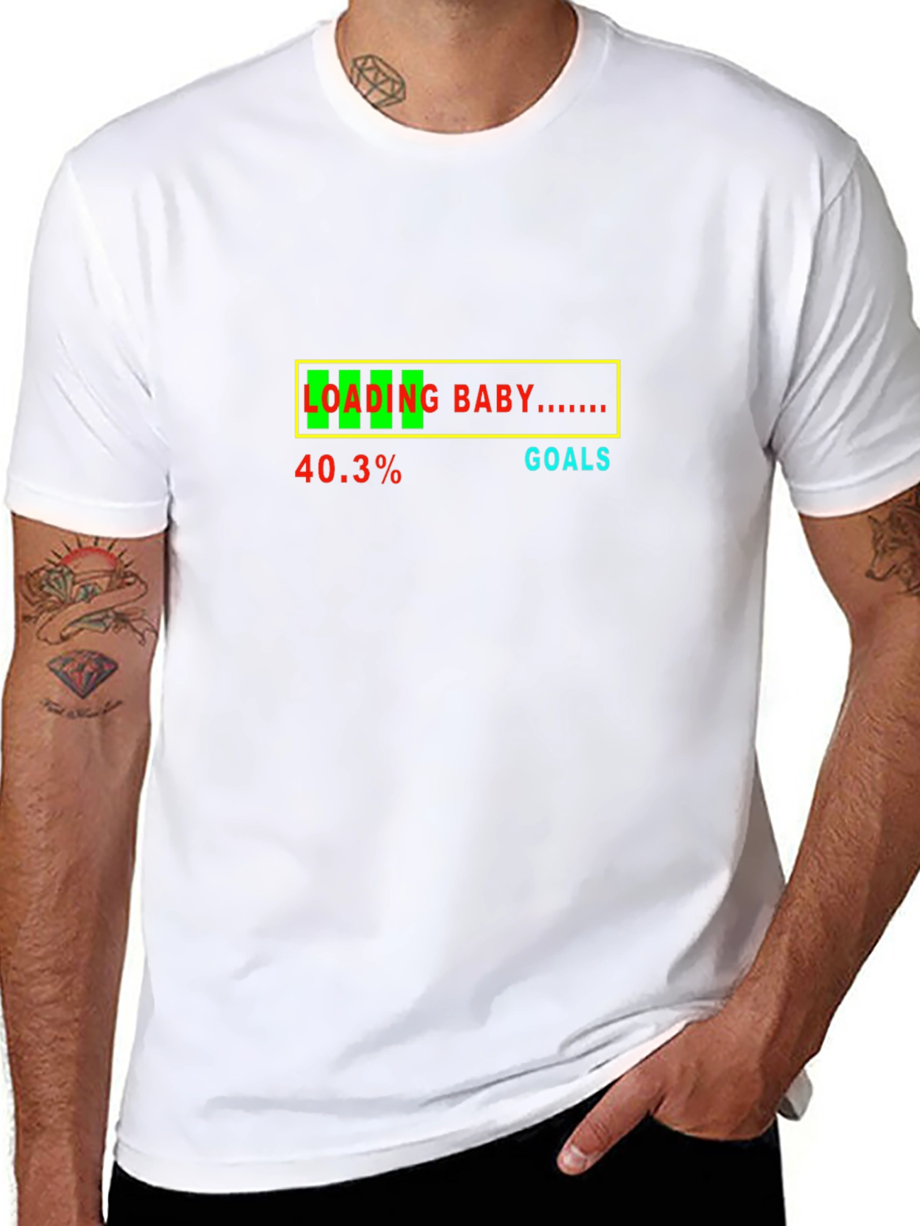 Camiseta Negra Divertida Loading Baby Embarazo