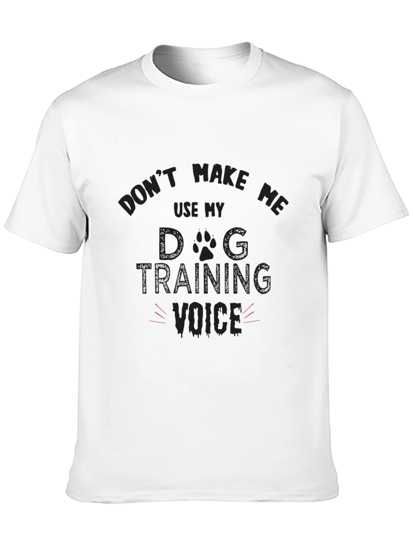 Camiseta Negra Divertida Dog Training Voice