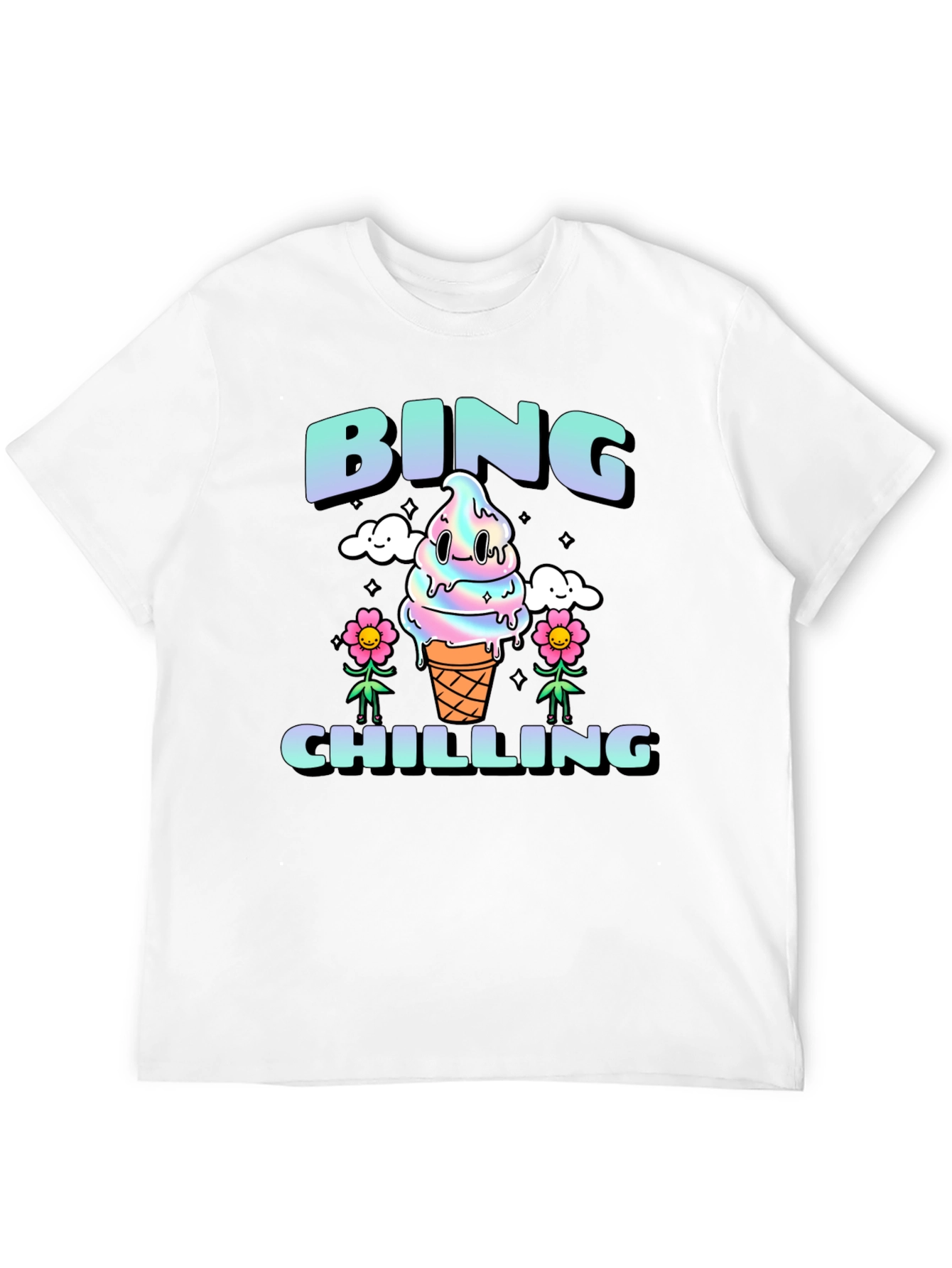 Camiseta Bing Chilling Unisex - Diseño Helado Kawaii