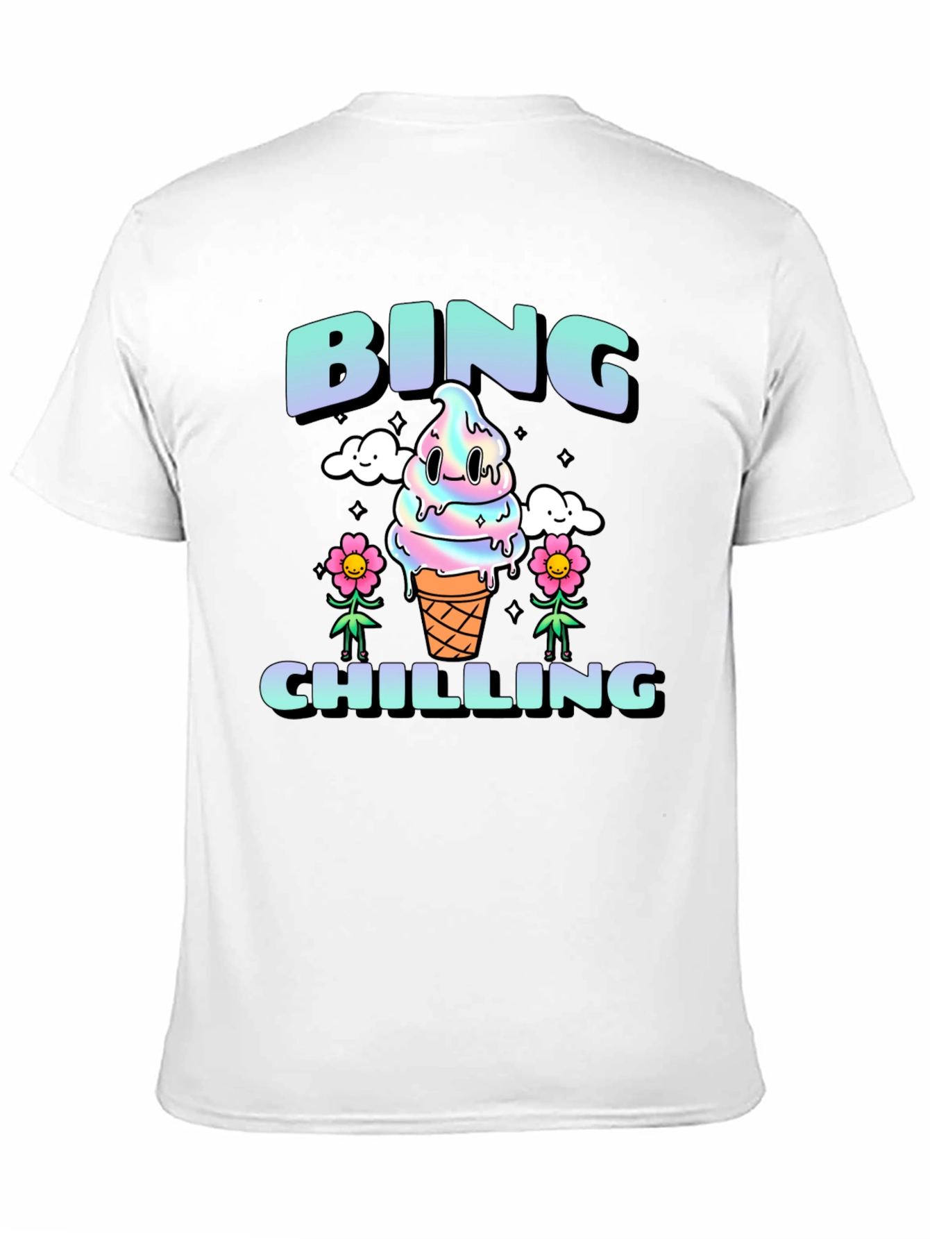 Camiseta Bing Chilling Unisex - Diseño Helado Kawaii