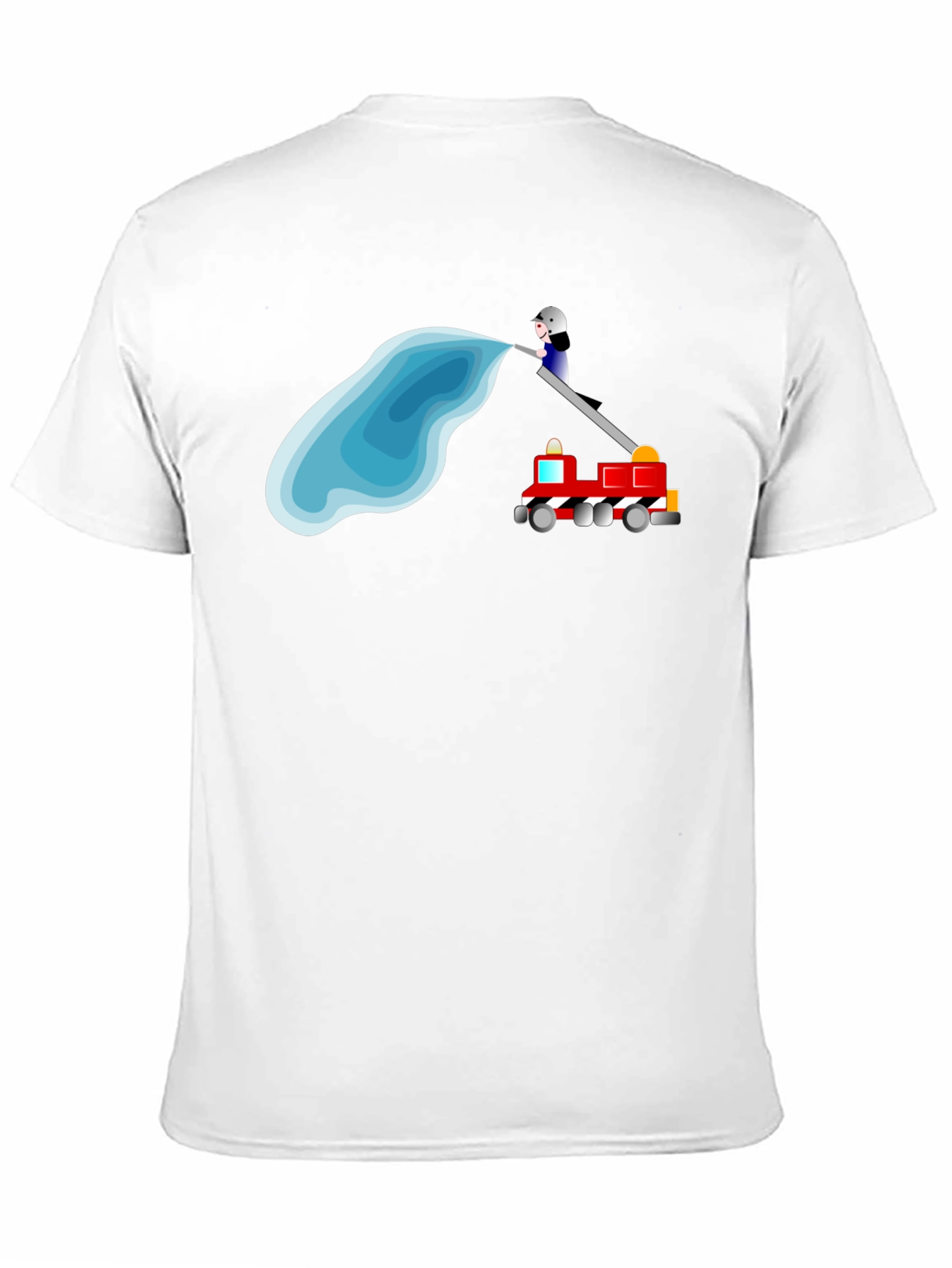 Camiseta Negra con Diseño de Bomberos
