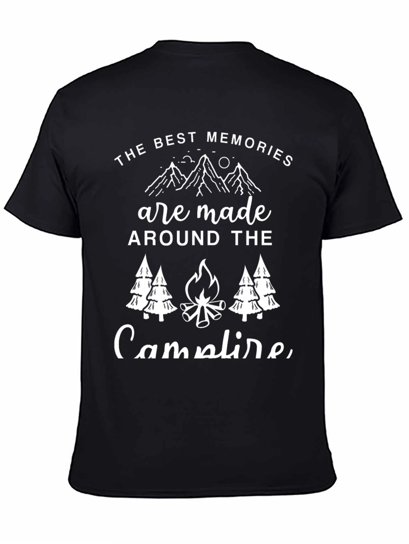 Camiseta Negra Los Mejores Recuerdos en la Fogata