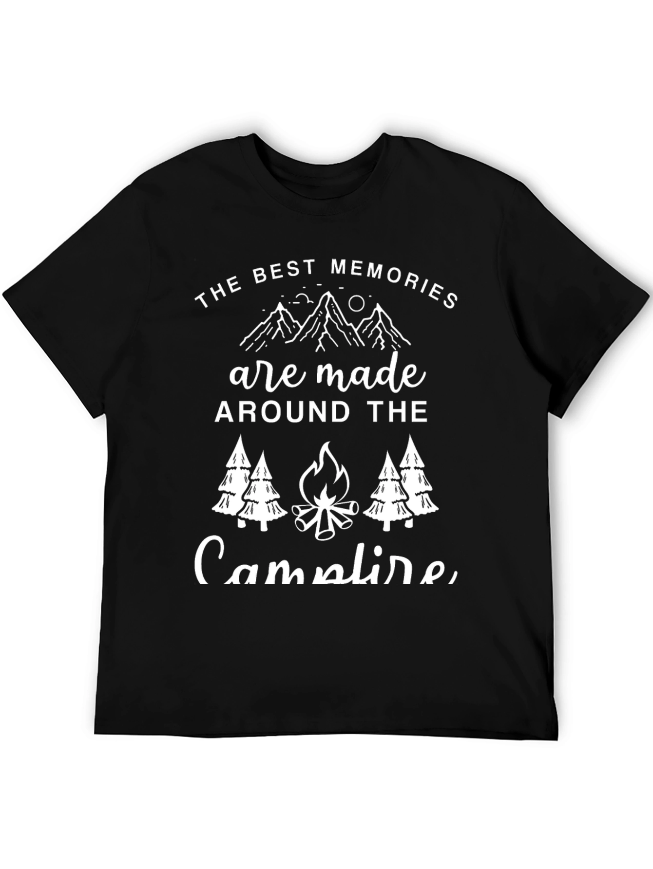 Camiseta Negra Los Mejores Recuerdos en la Fogata