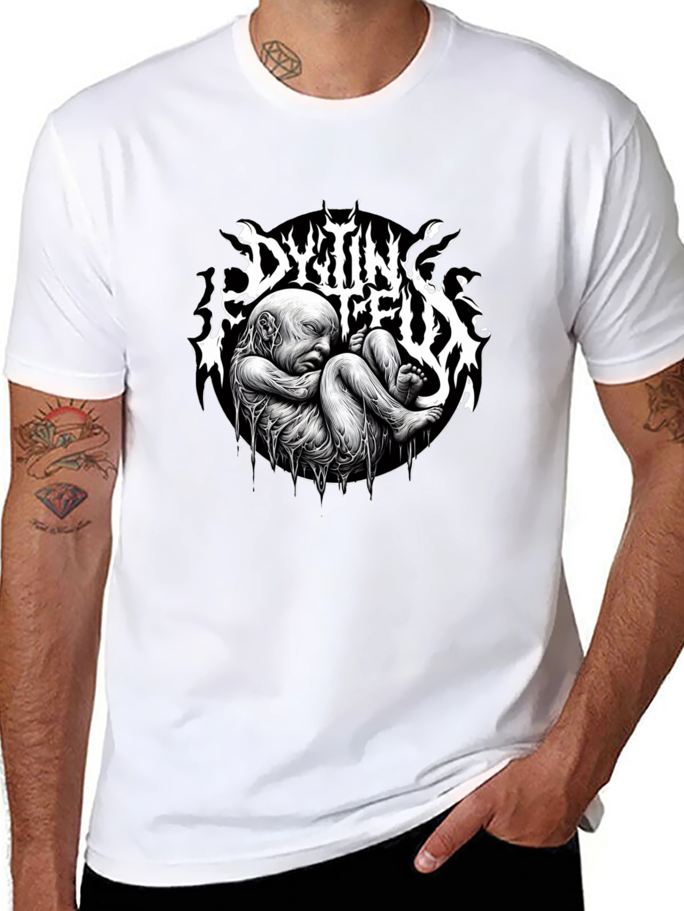 Camiseta Negra DYTIN FEUX - Diseño Único