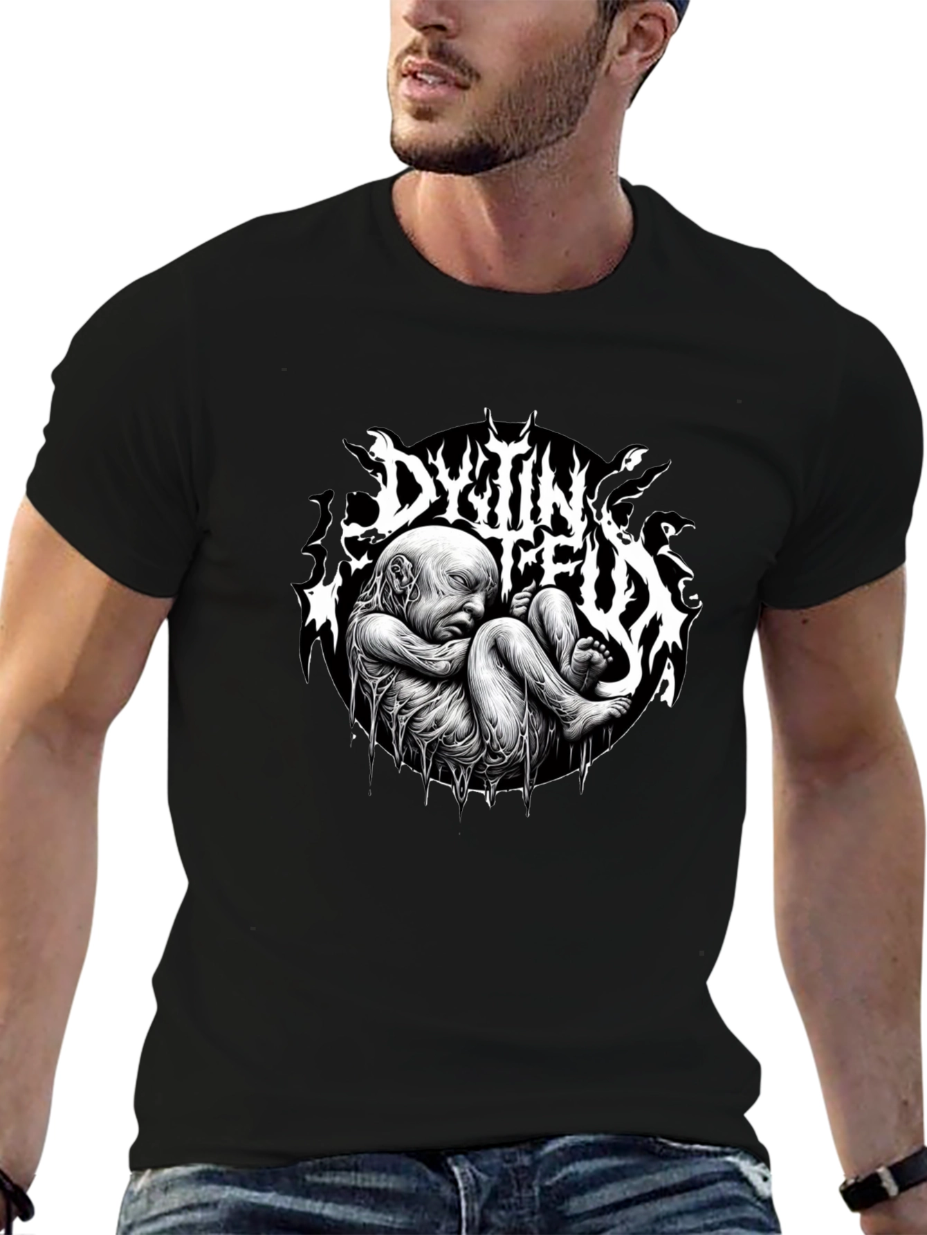 Camiseta Negra DYTIN FEUX - Diseño Único