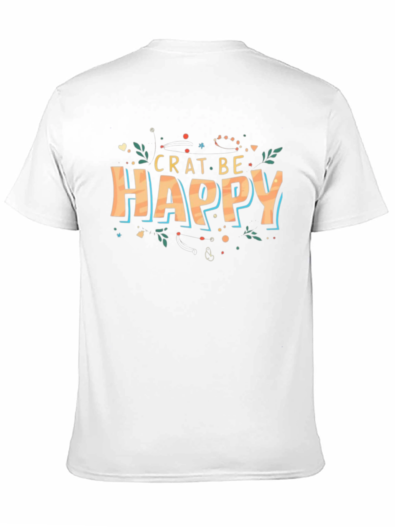 Camiseta Negra Crat Be Happy para Hombre