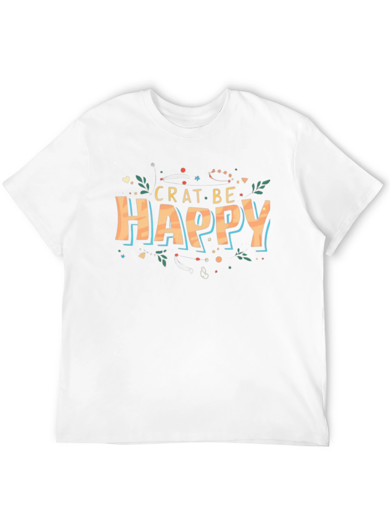 Camiseta Negra Crat Be Happy para Hombre