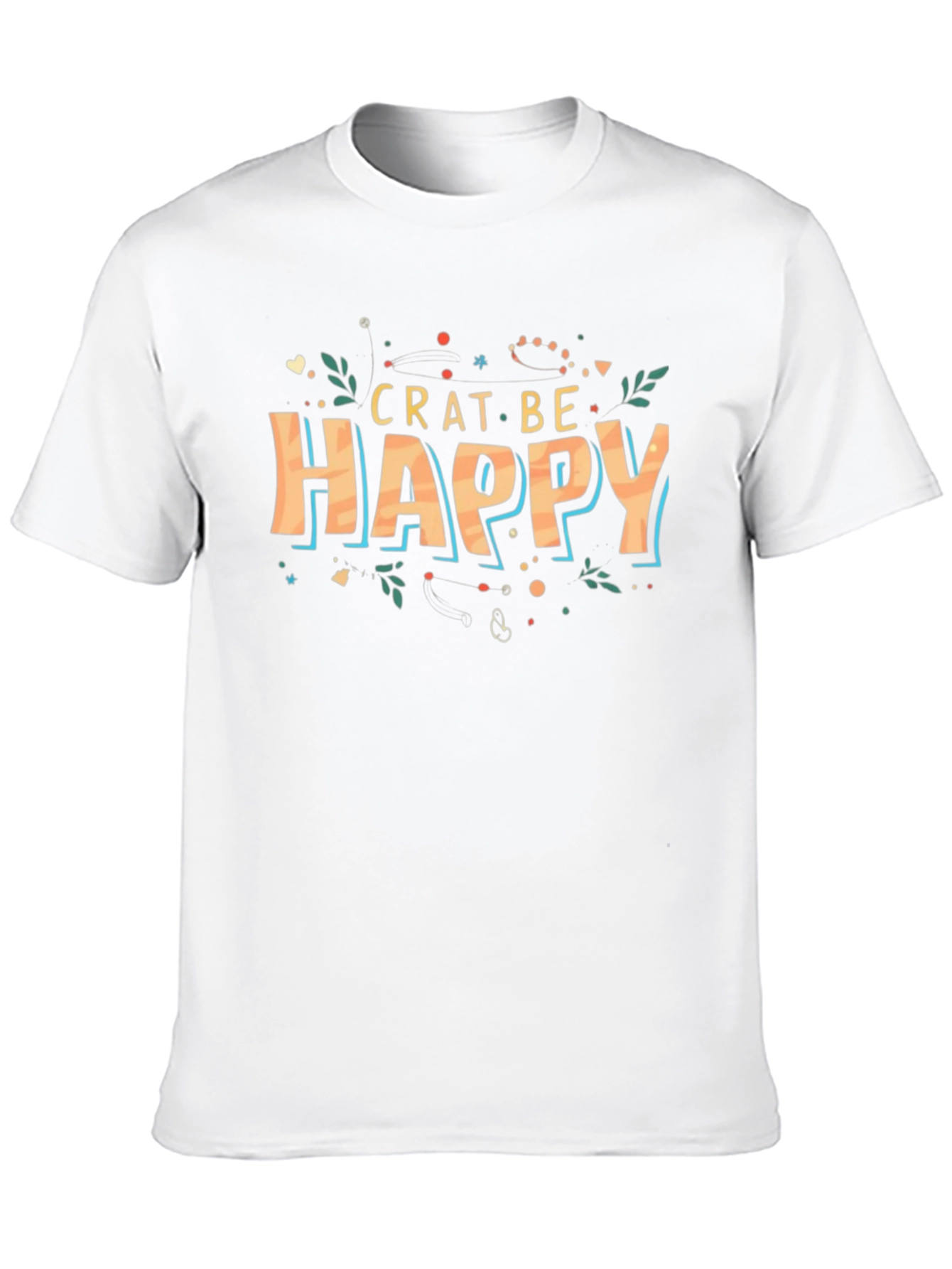 Camiseta Negra Crat Be Happy para Hombre