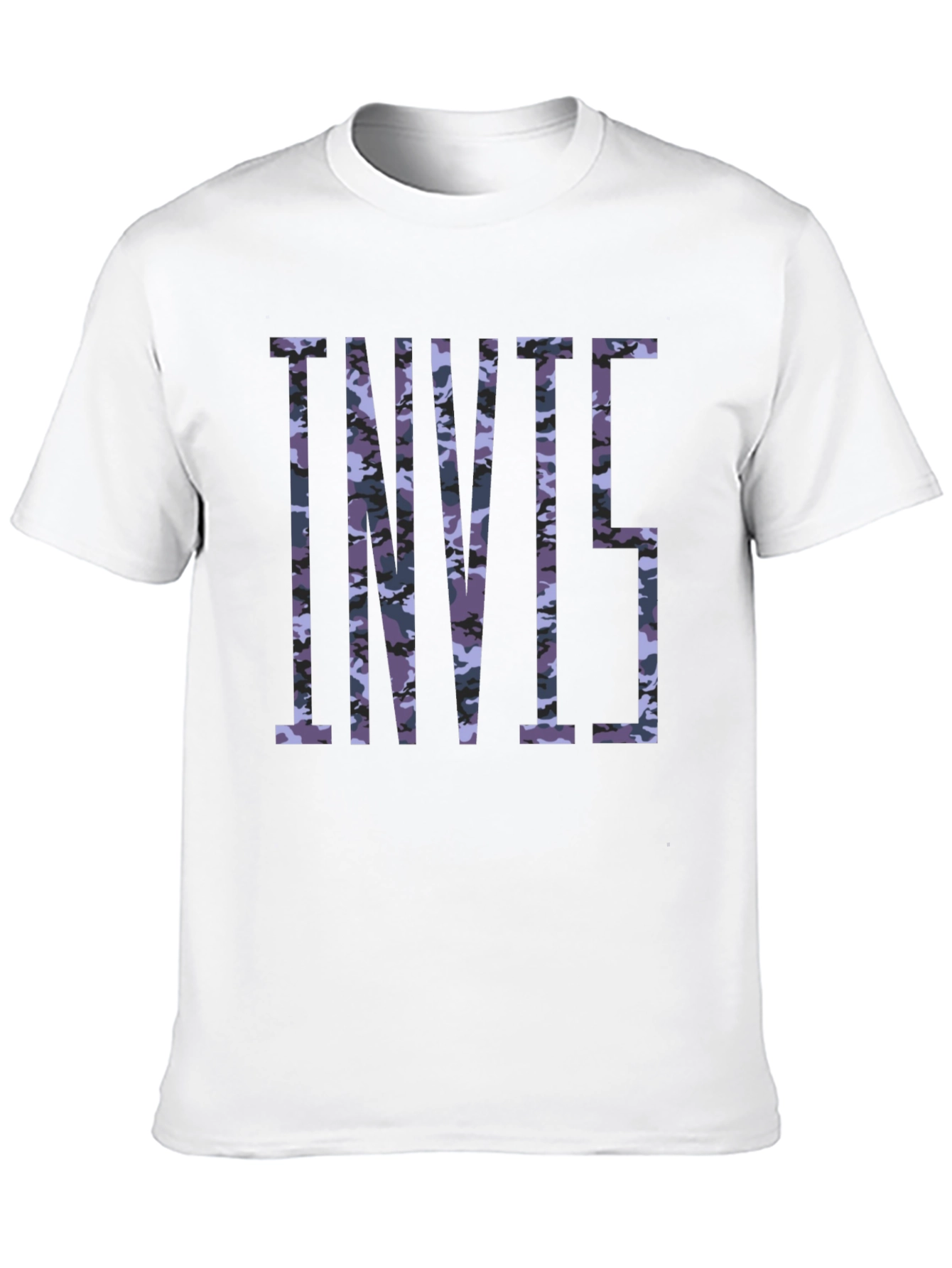 Camiseta Negra Estampada Camuflaje INVII5