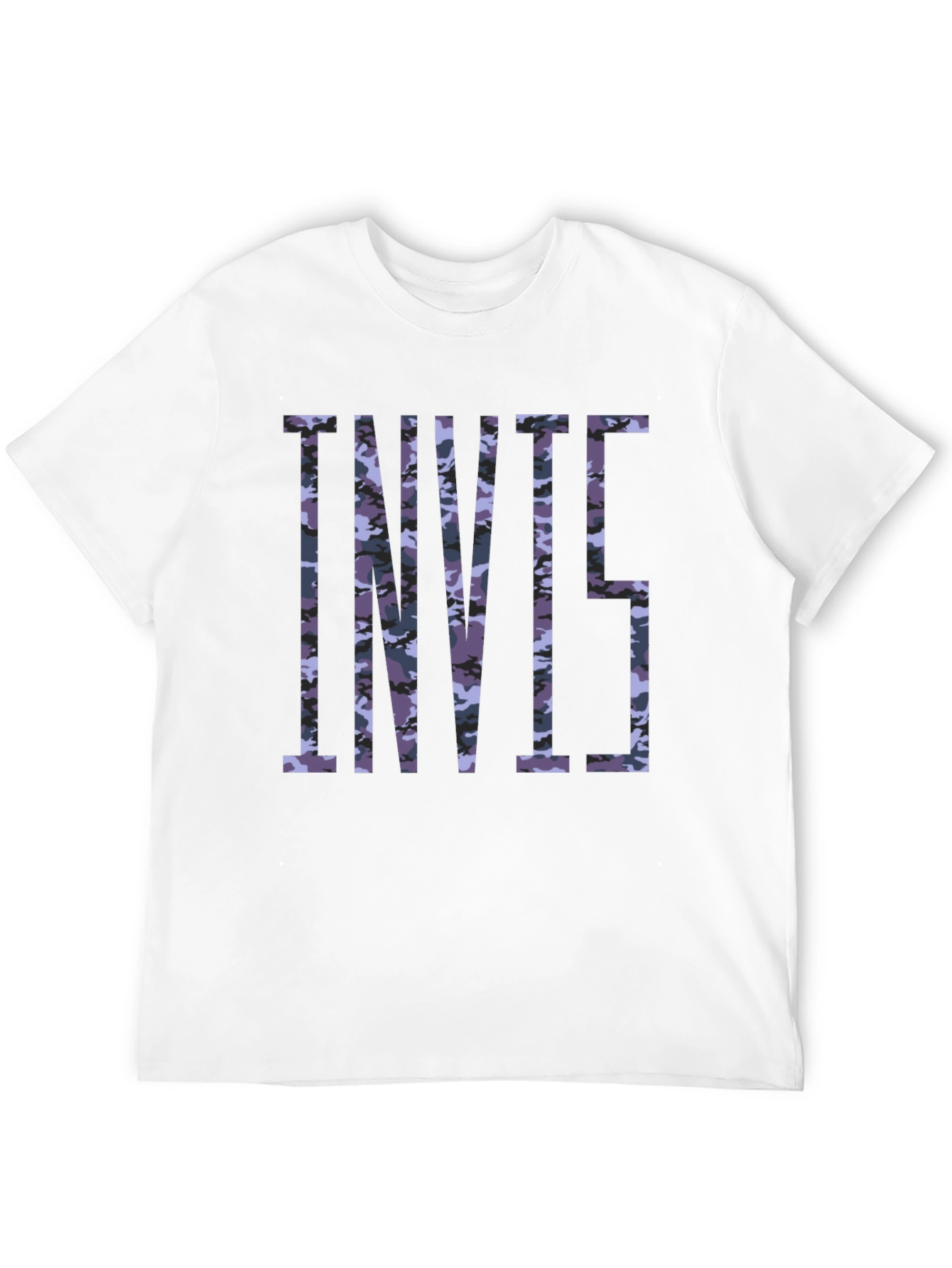 Camiseta Negra Estampada Camuflaje INVII5