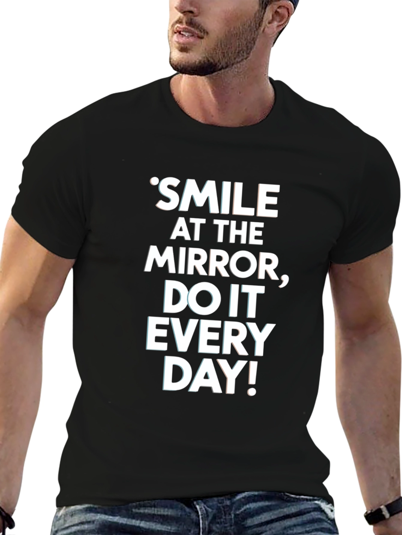 Camiseta Negra con Mensaje Motivacional