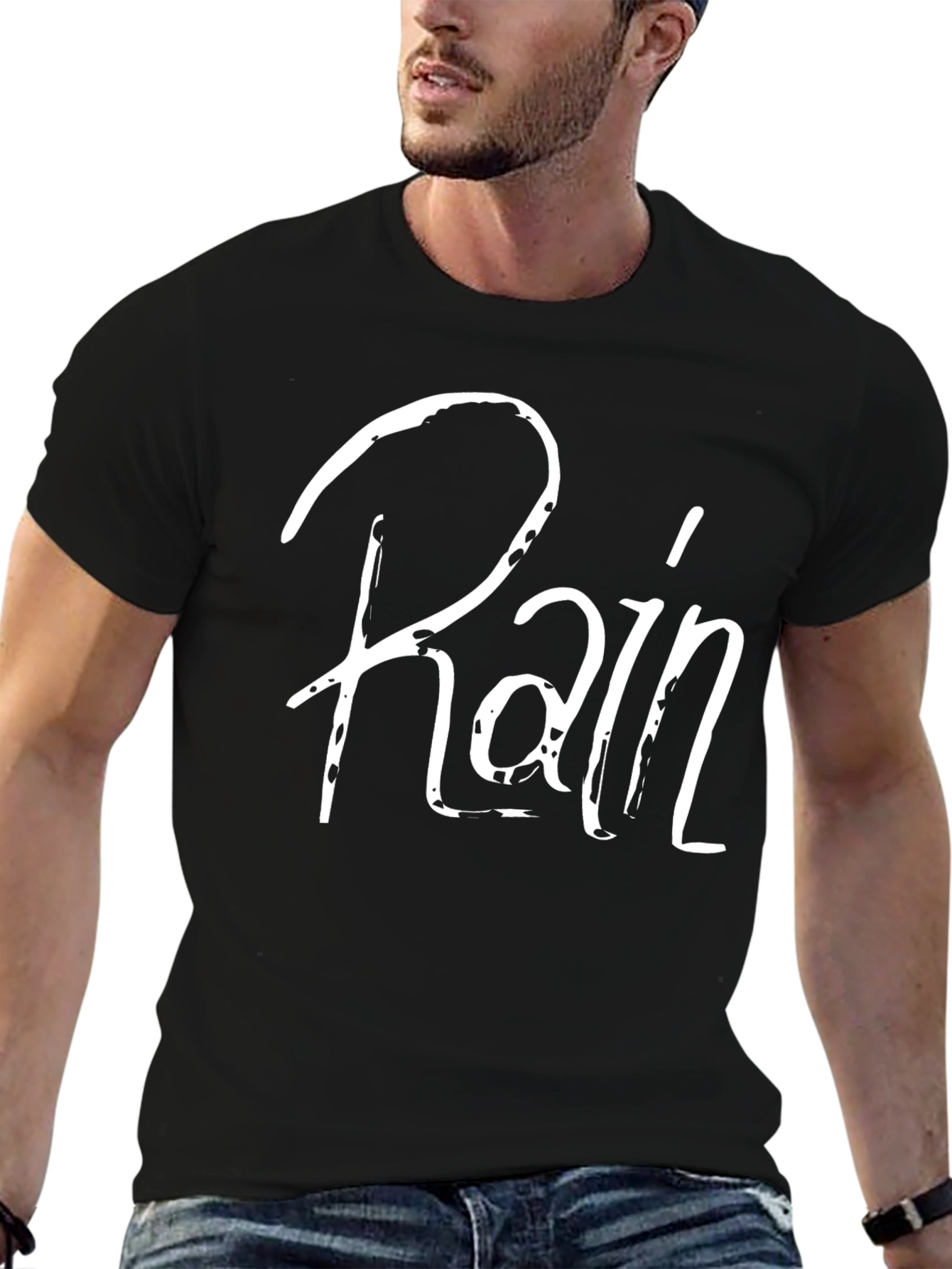 Camiseta Negra Rain para Hombre