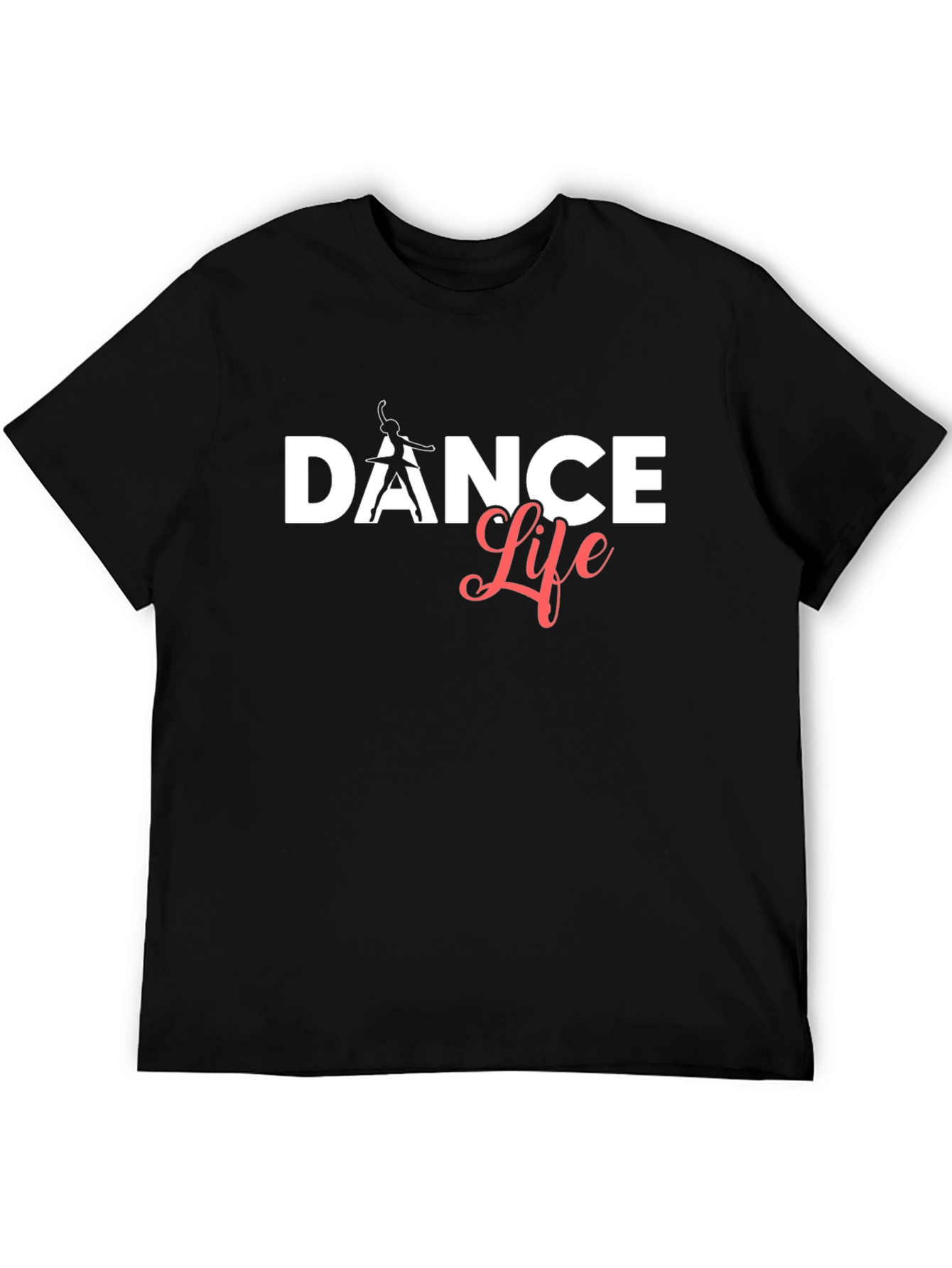 Camiseta Negra Dance Life Algodón Suave