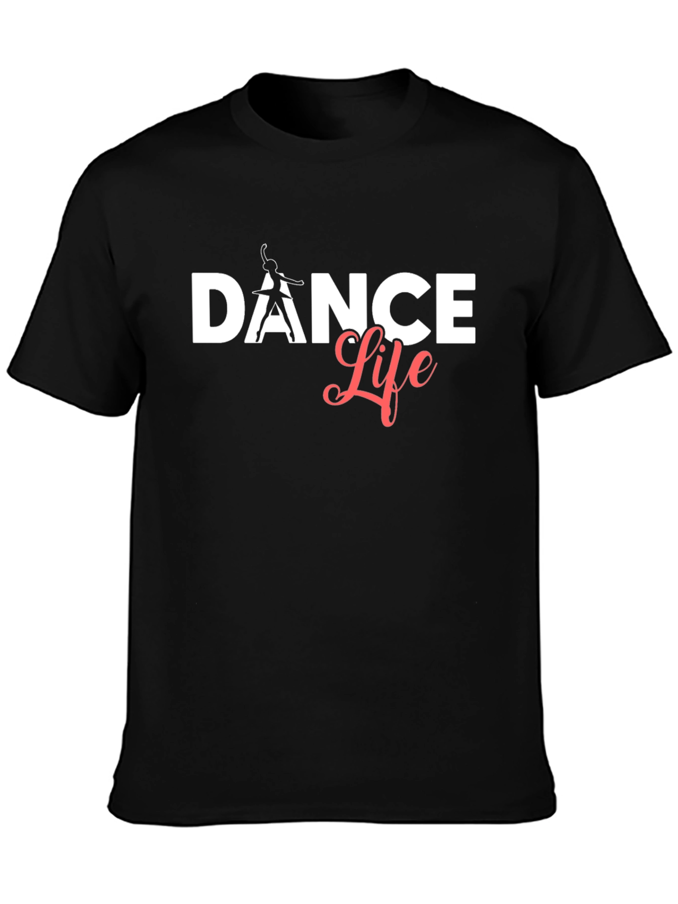 Camiseta Negra Dance Life Algodón Suave