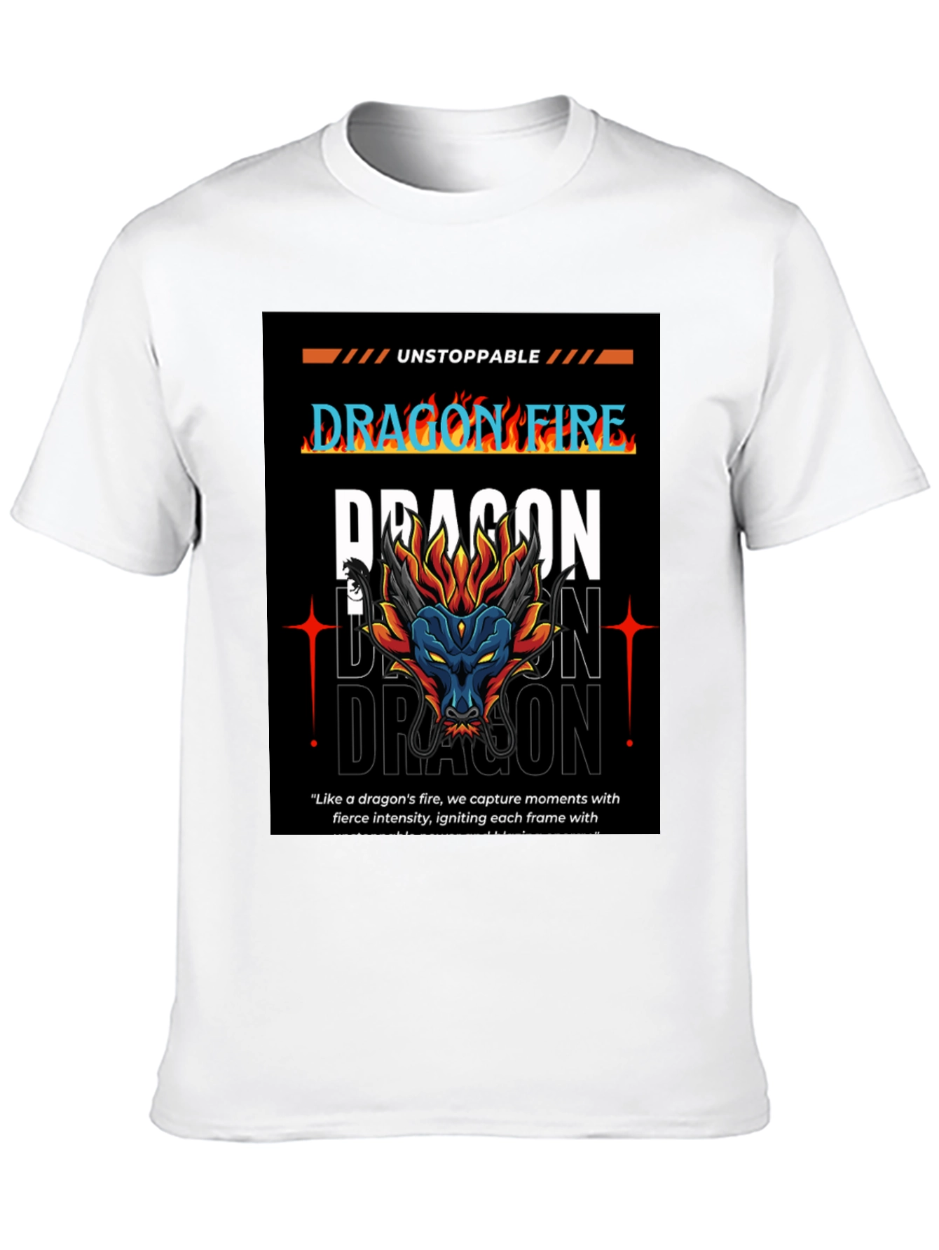 Camiseta Negra Dragón de Fuego - Estilo Urbano