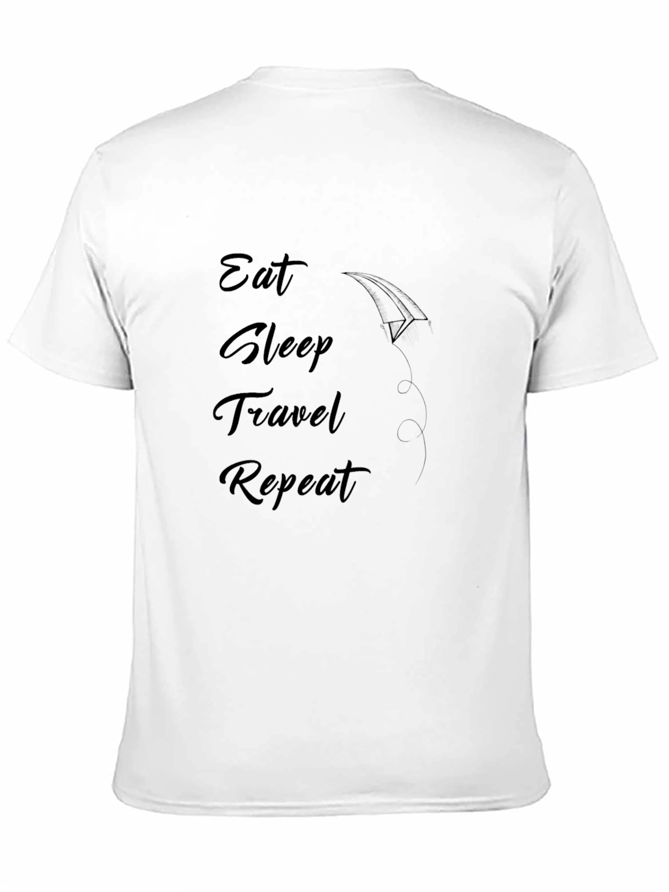 Camiseta Negra Eat Sleep Travel Repeat