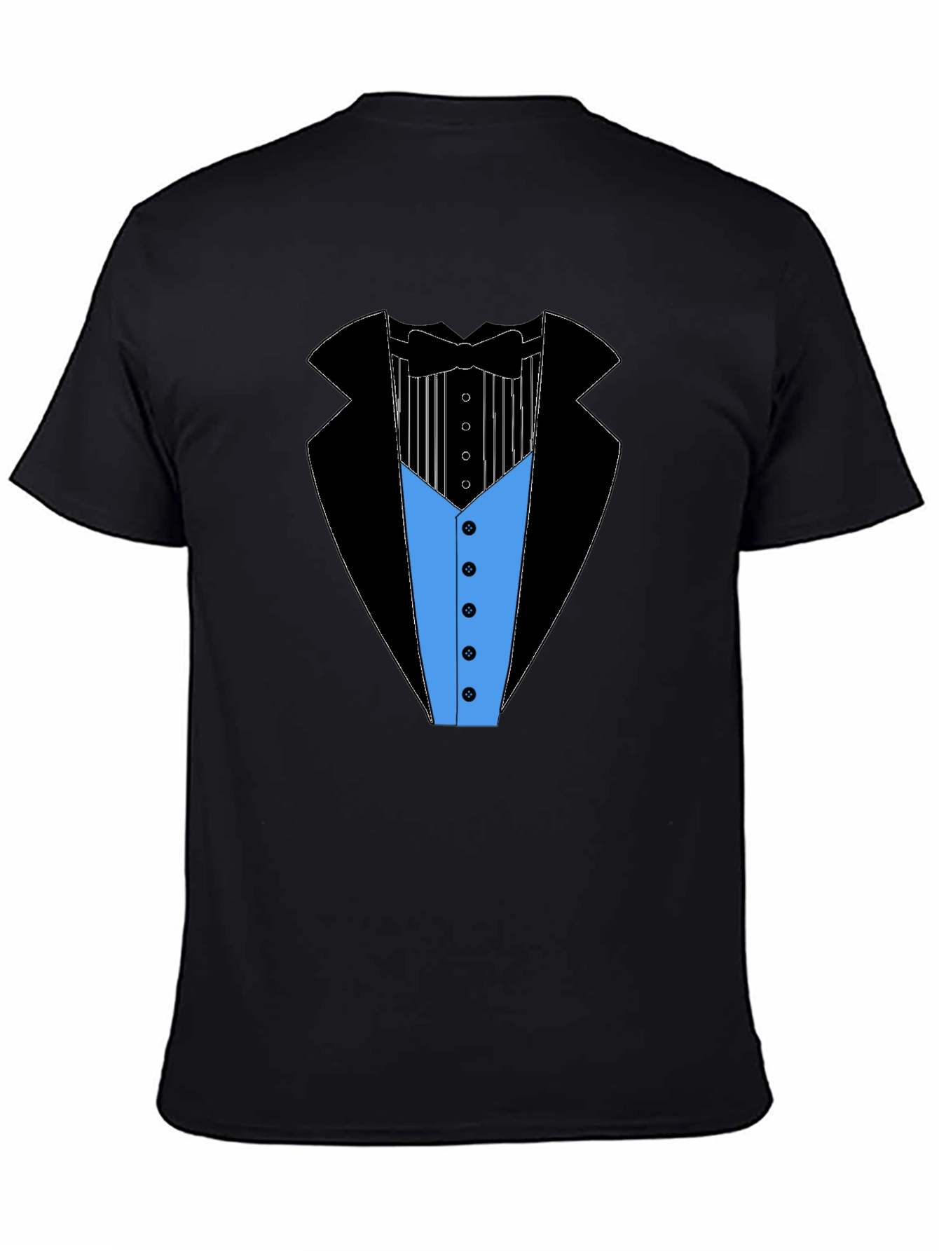 Camiseta Estampada Estilo Esmoquin Elegante