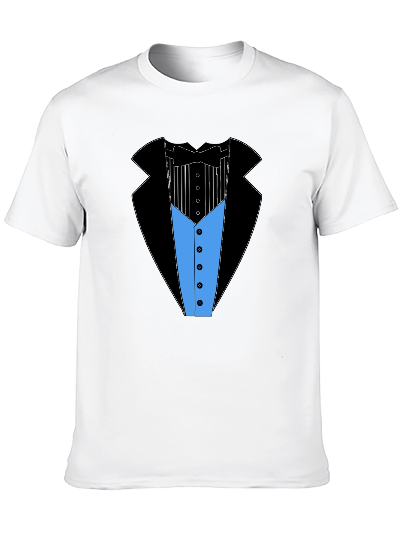 Camiseta Estampada Estilo Esmoquin Elegante