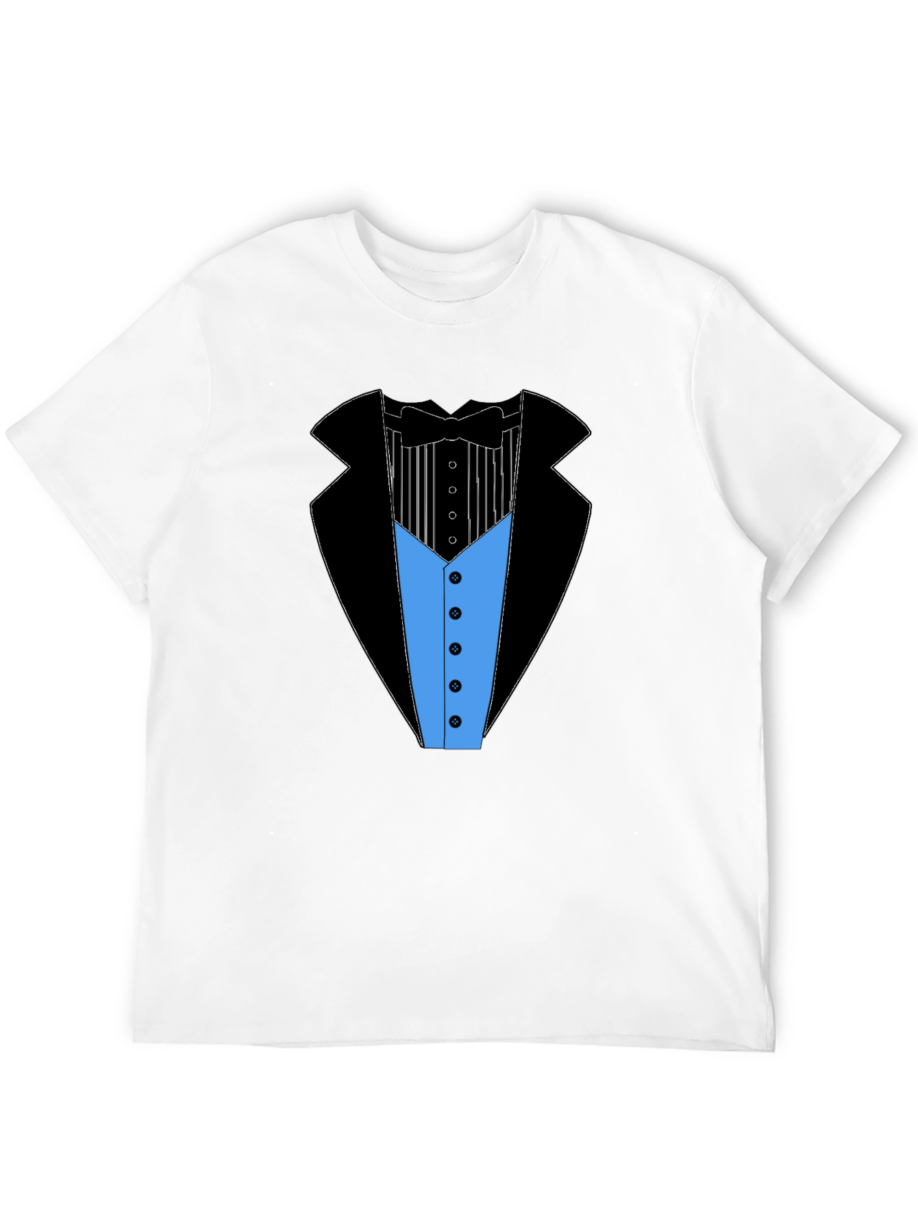 Camiseta Estampada Estilo Esmoquin Elegante