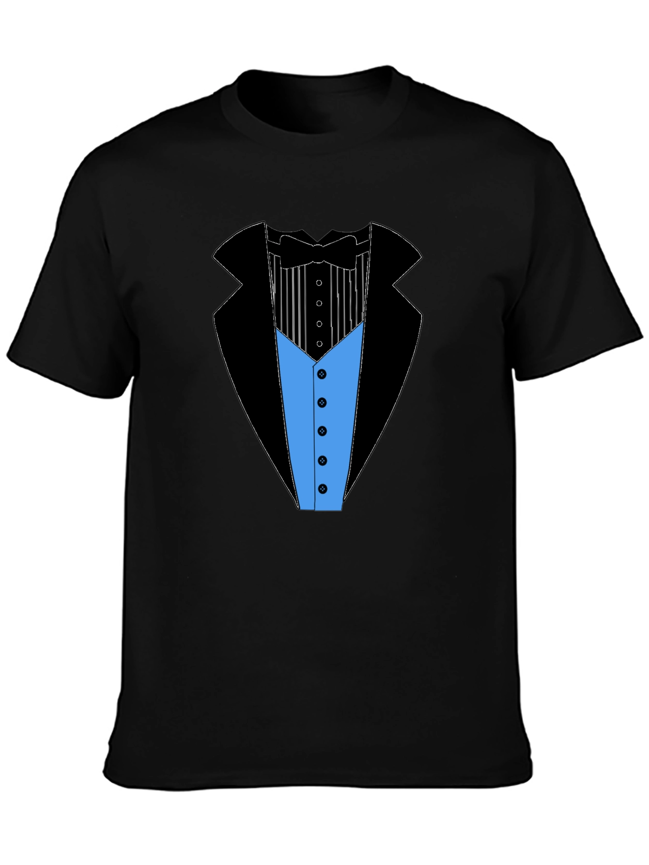 Camiseta Estampada Estilo Esmoquin Elegante